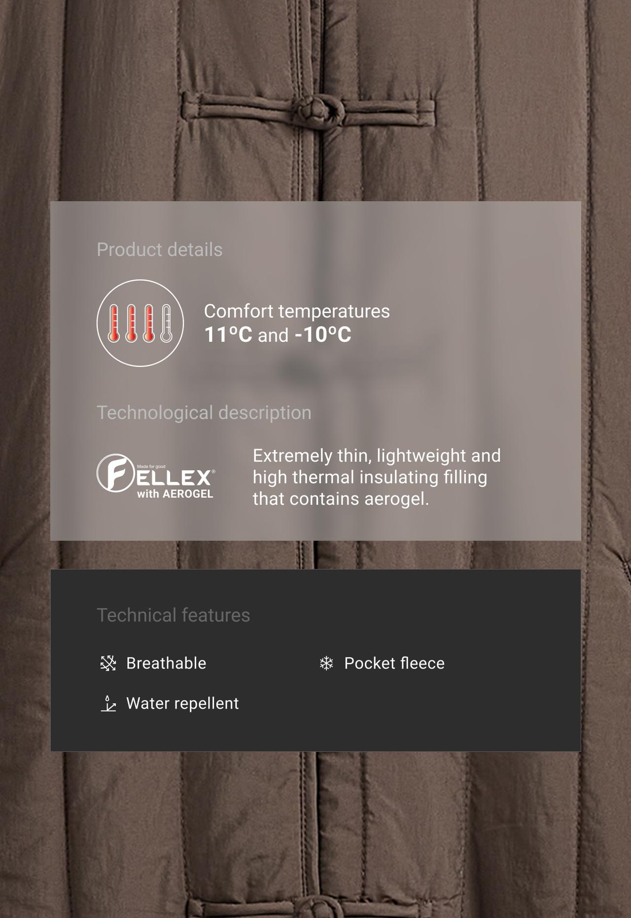 FELLEX® AEROGEL short boxy padded jacket — BROWN