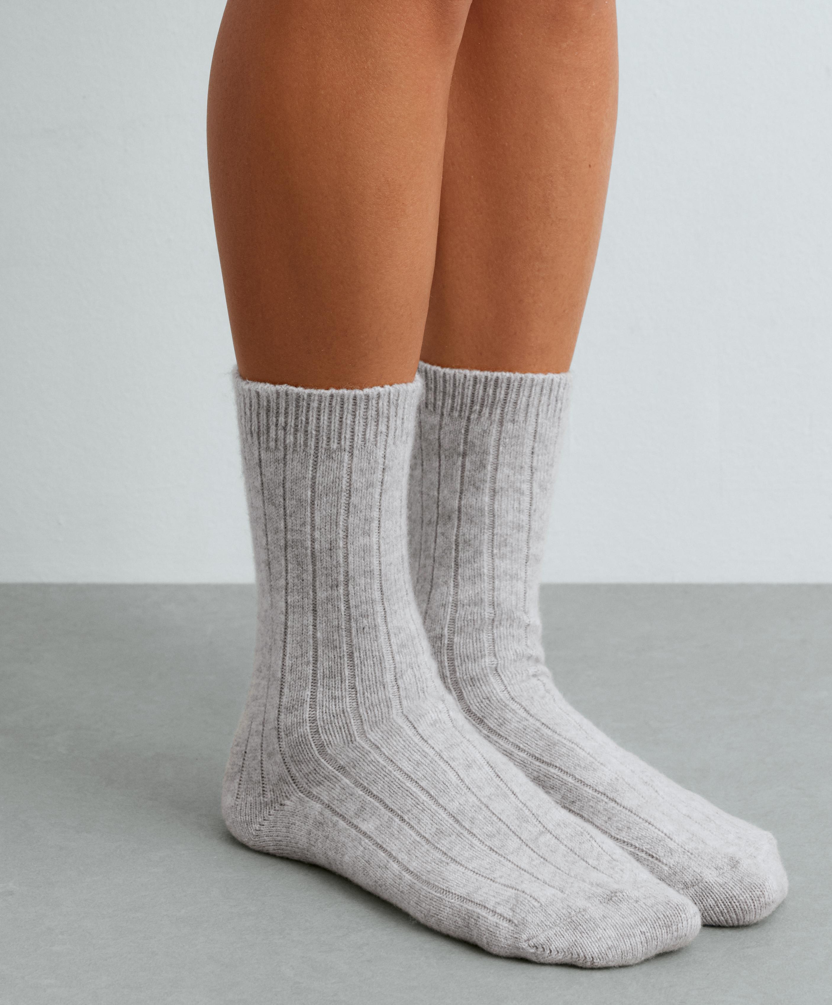 75% cashmere socks — DARK-GREY MELANGE