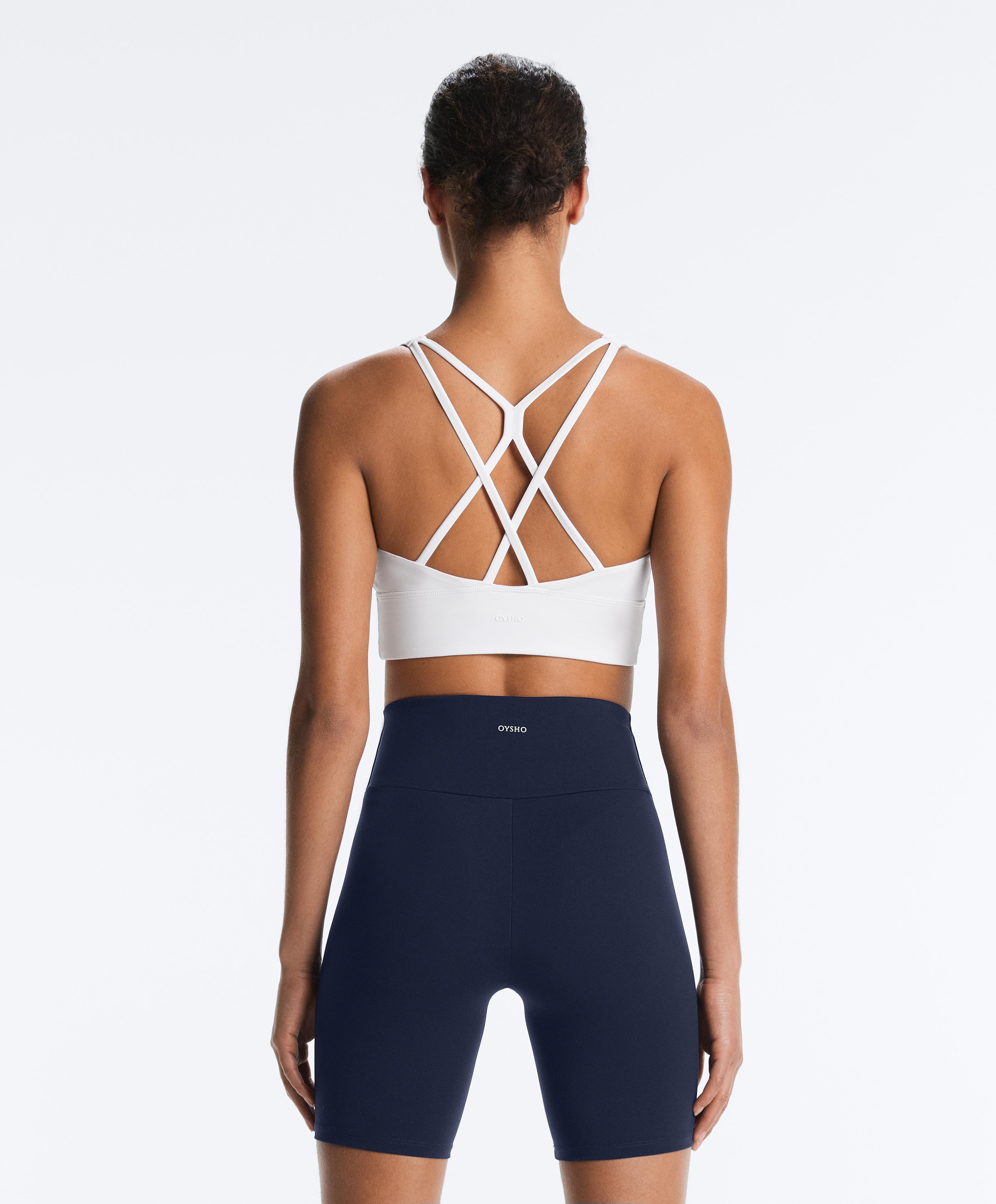 Medium-support Comfortlux sports bra with cups — WHITE 