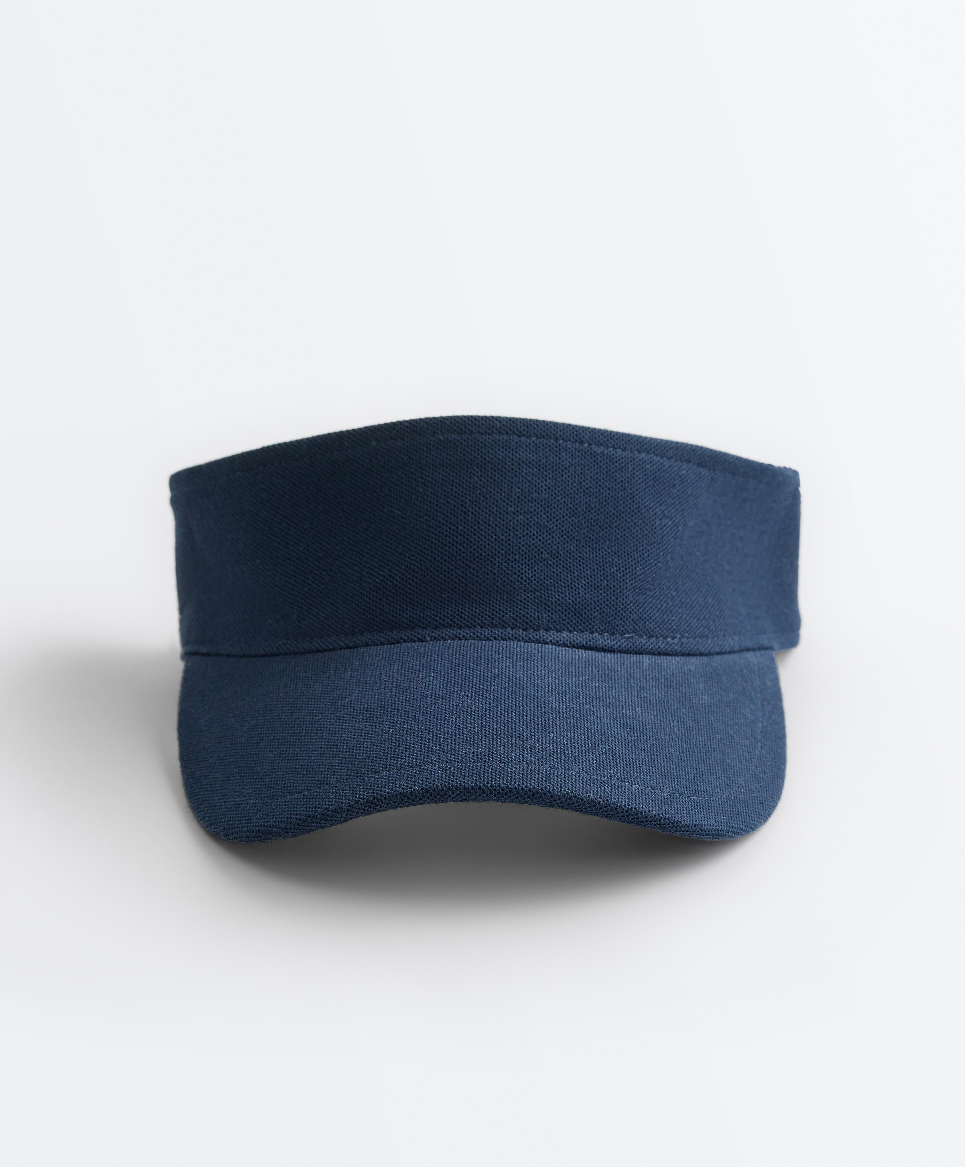 Cotton-blend piqué sports visor — NAVY BLUE