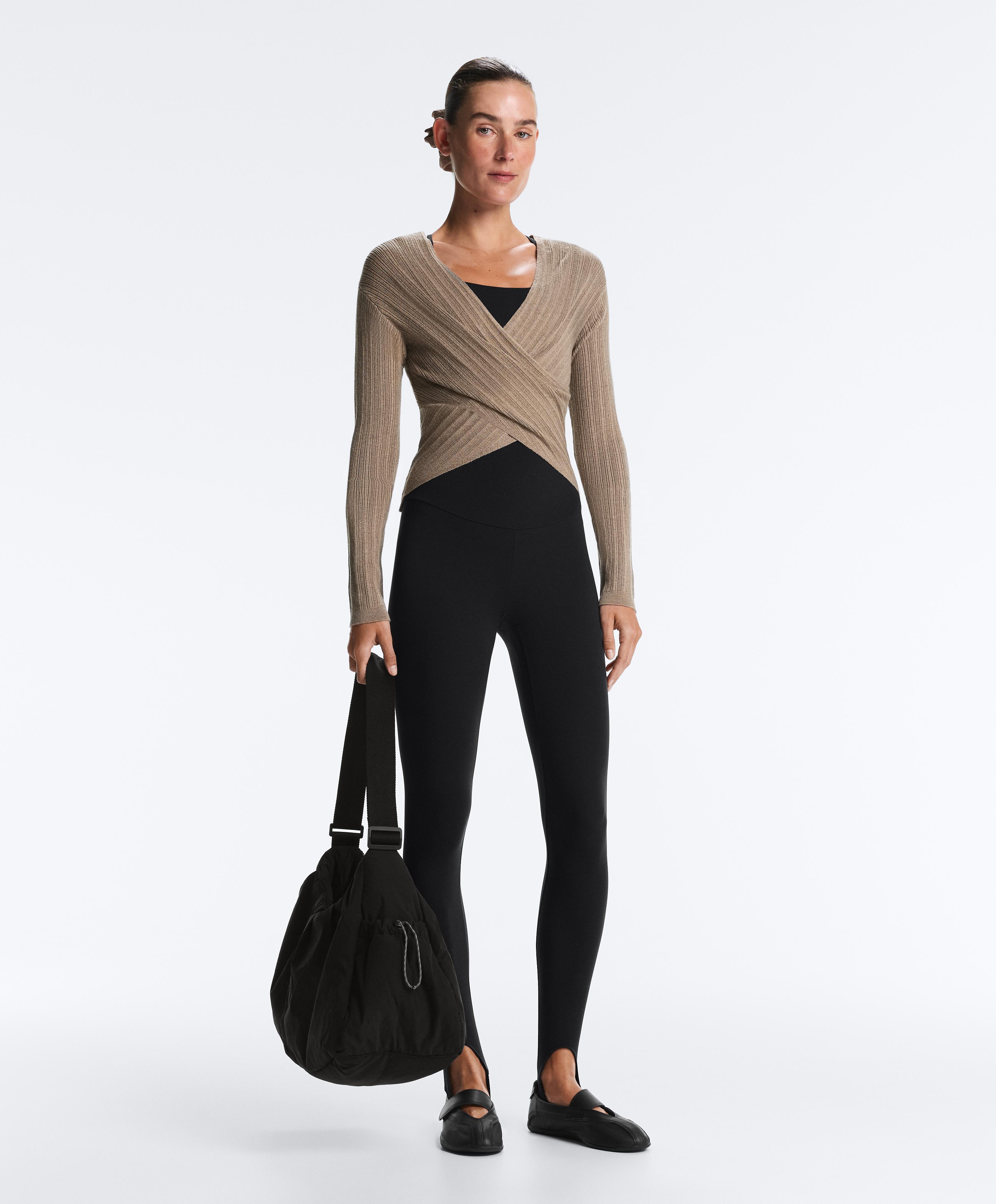 Fine knit rib jumper — DARK TAUPE