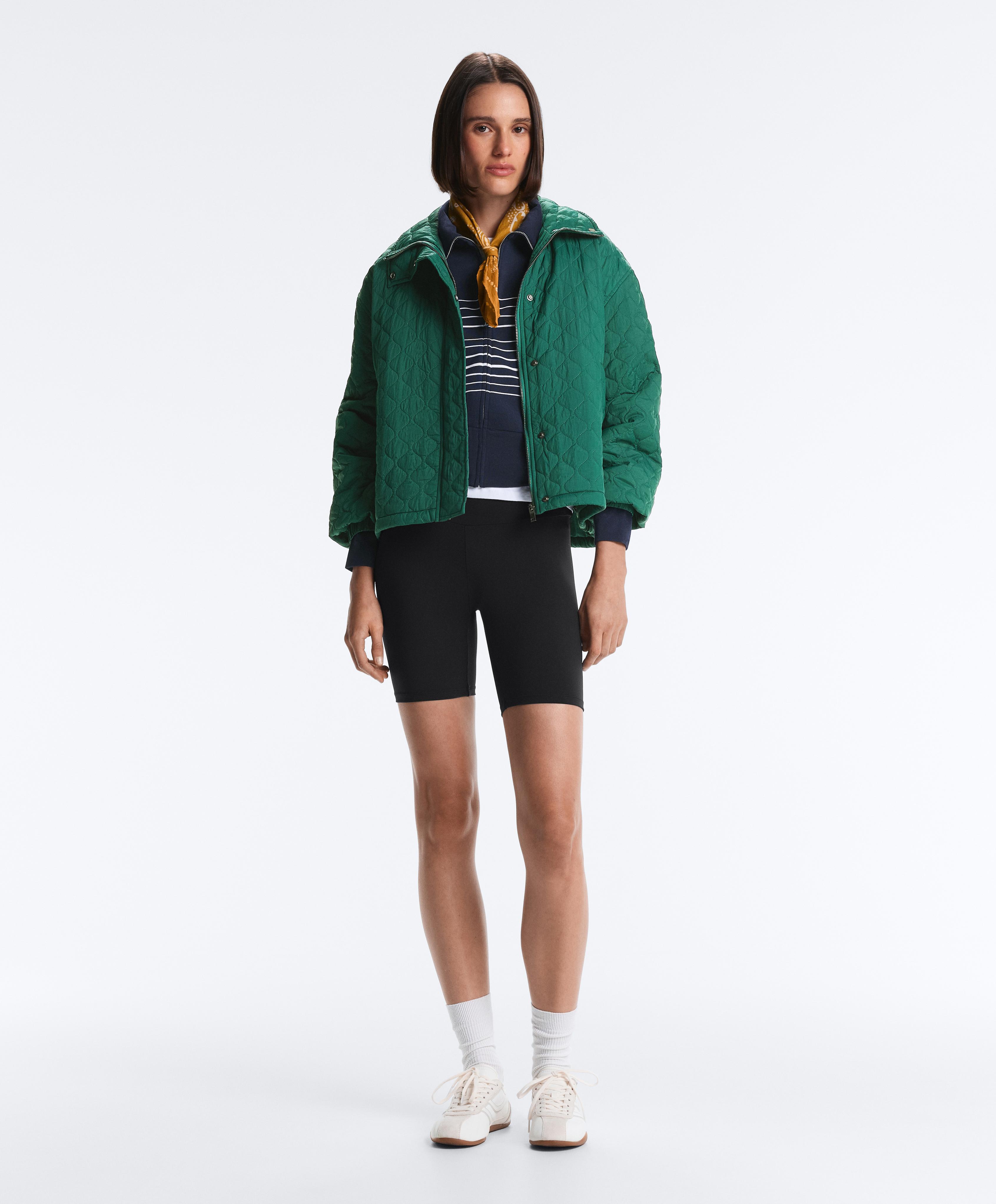 Soft-touch striped sailor jacket with modal — NAVY BLUE