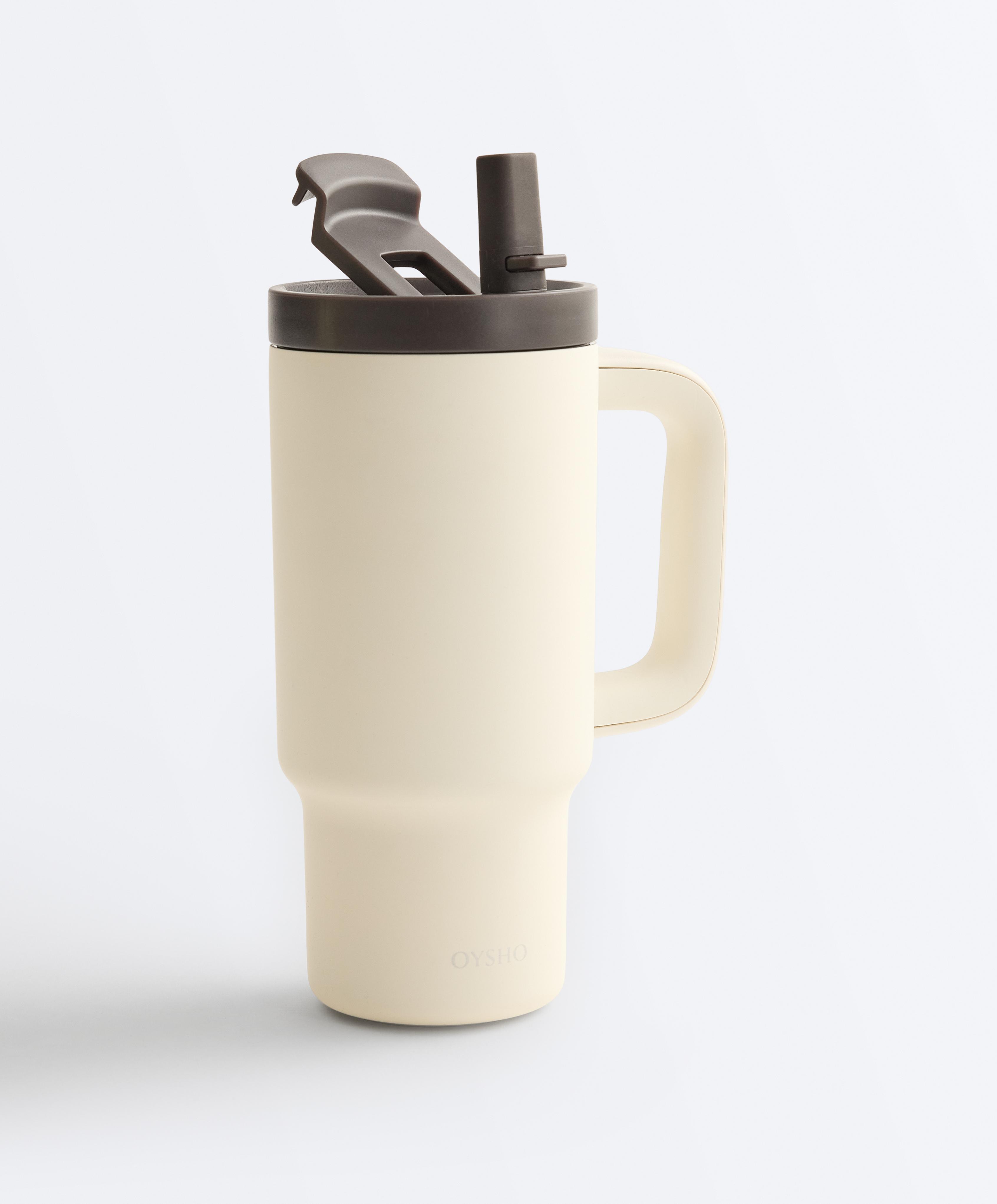 Mini tumbler bottle with handle — PALE ECRU