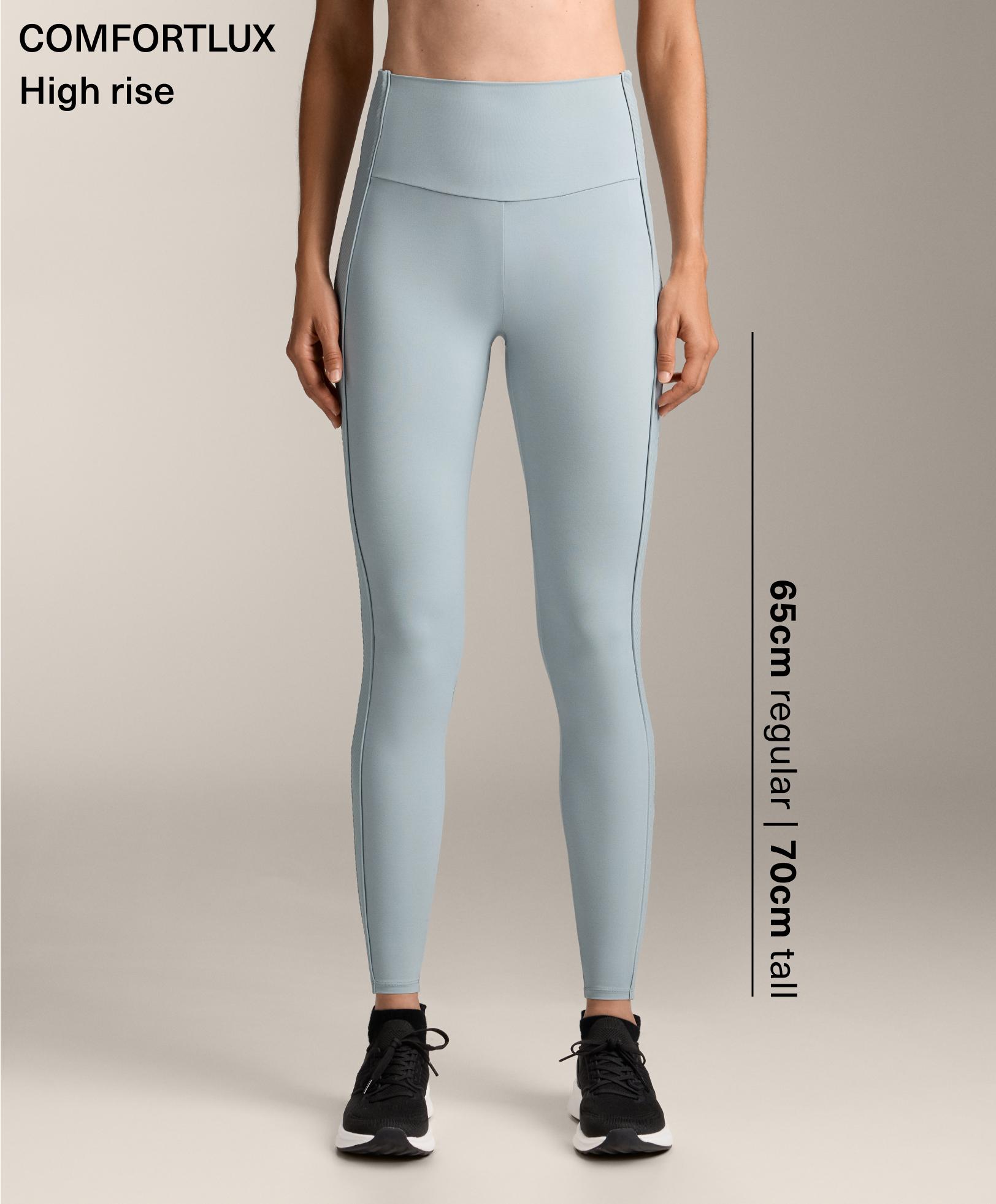 Comfortlux high-rise ankle-length leggings with side rib detail - Sale