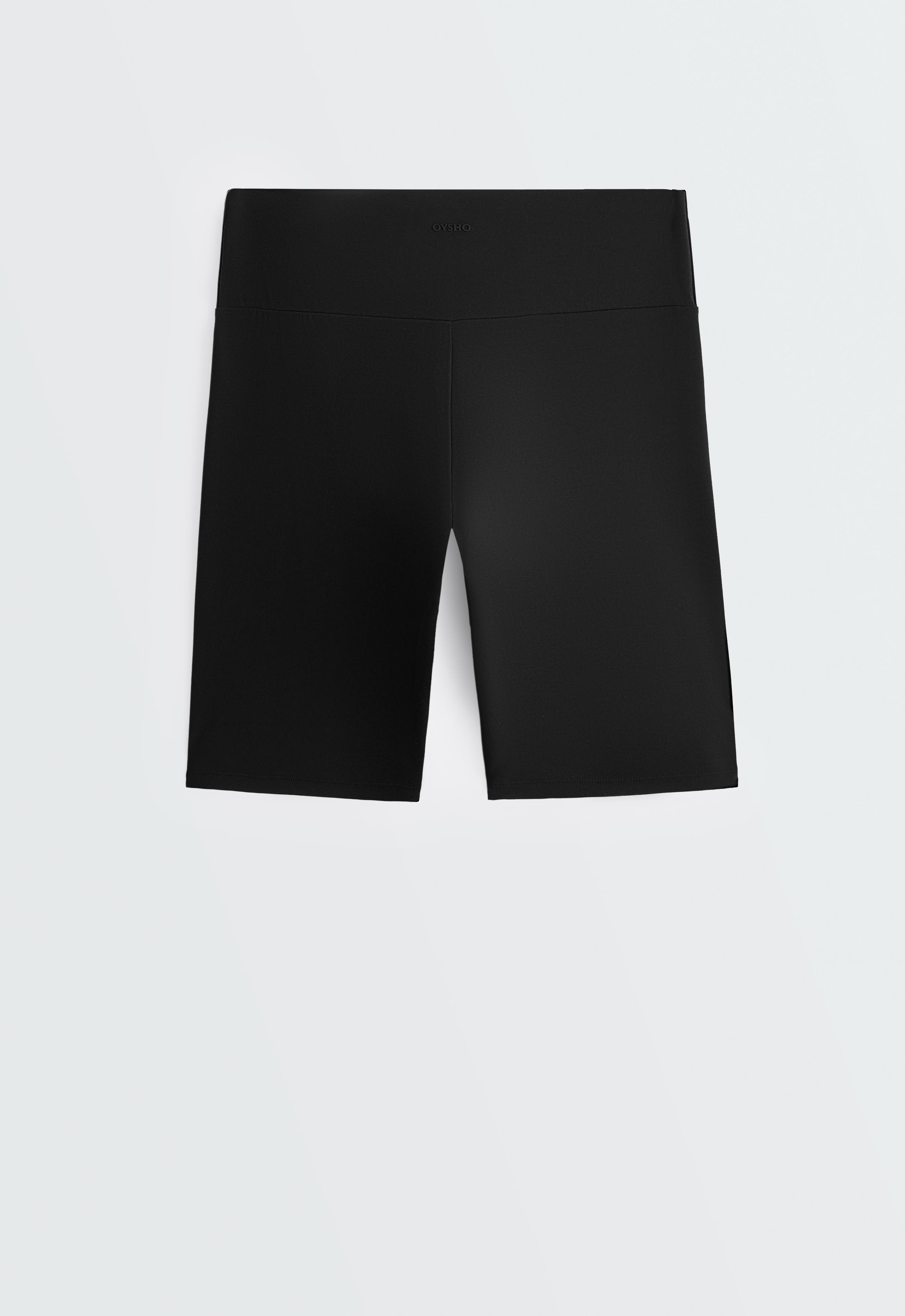 Comfortlux high-rise 20cm biker leggings — BLACK