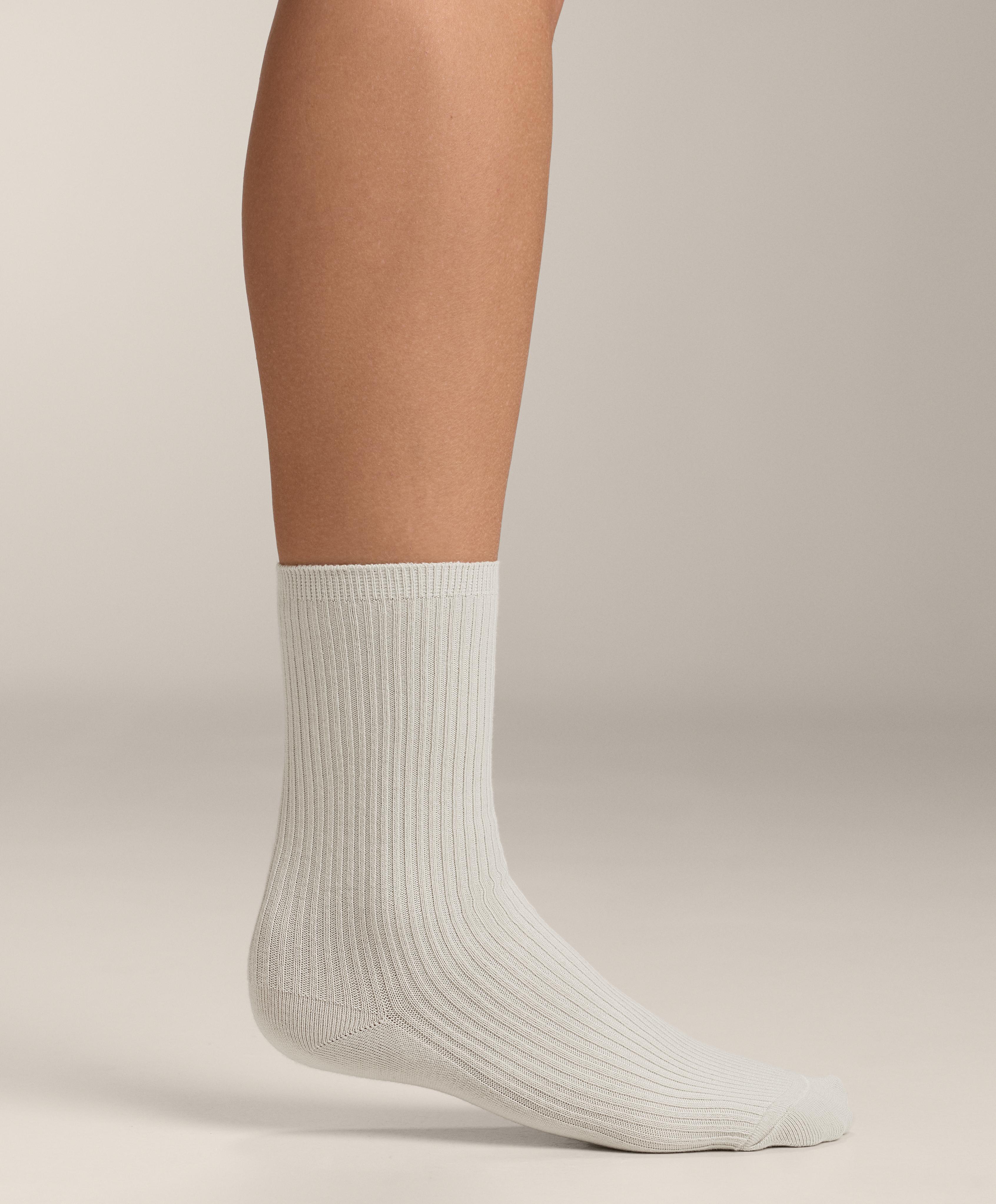 5 pairs of cotton blend classic socks — PALE YELLOW