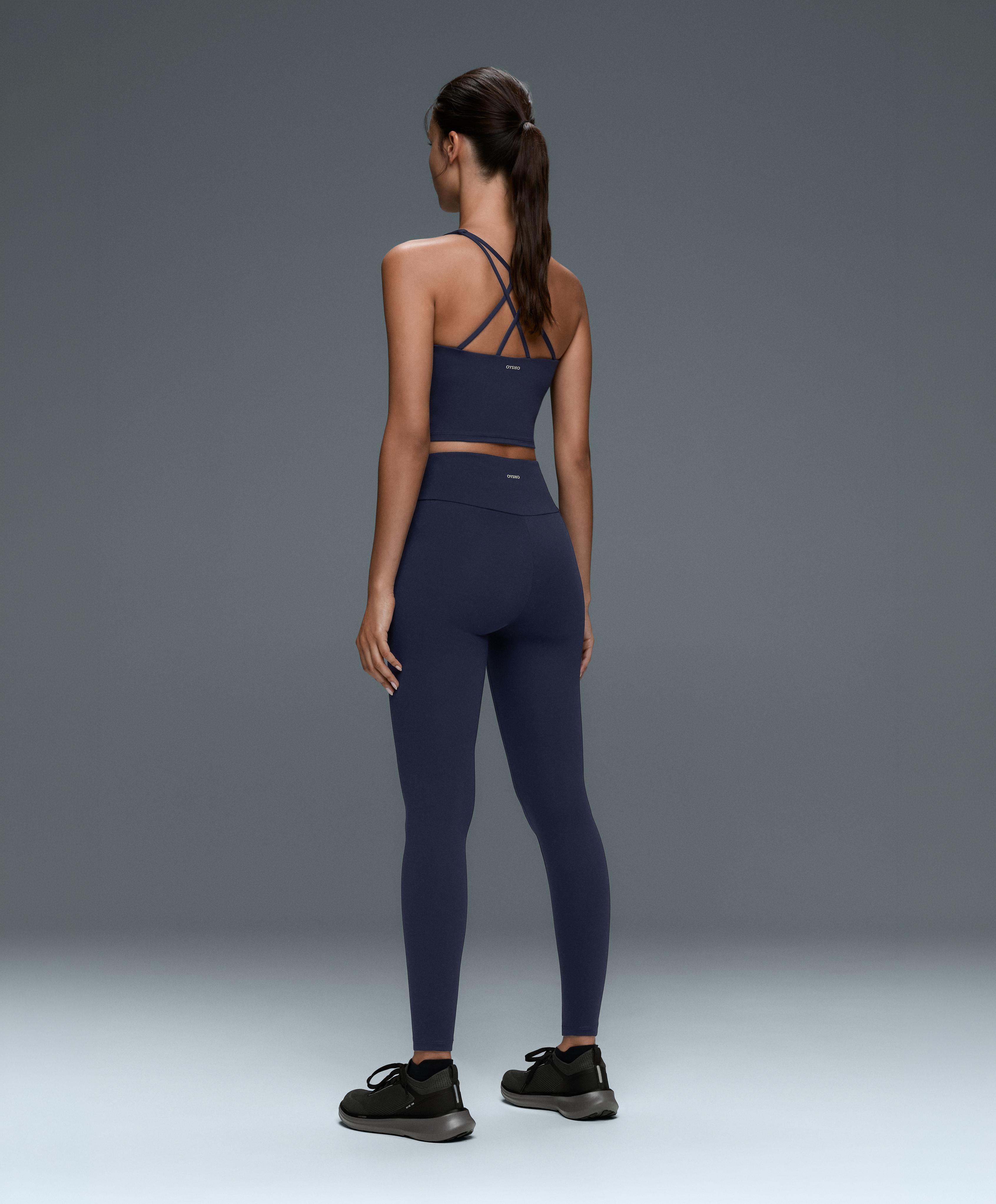 Comfortlux strappy tank top with cups — NAVY BLUE
