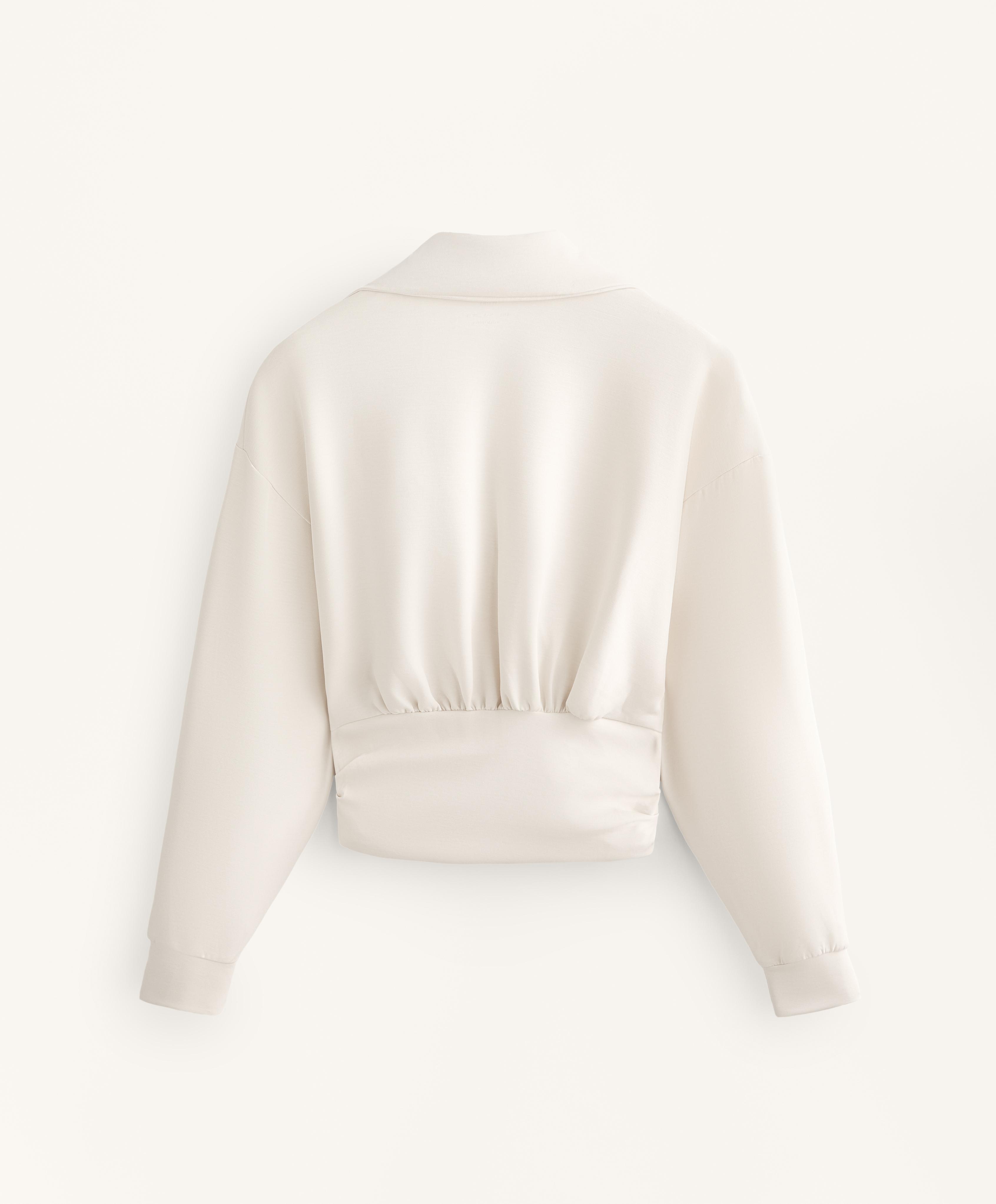 Толстовка на запах с воротником поло из модала