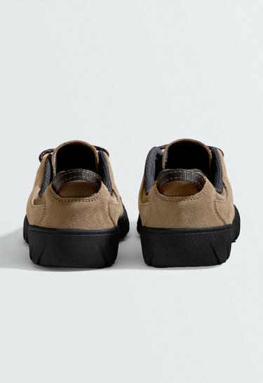 Split-leather trainers — NATURAL 5