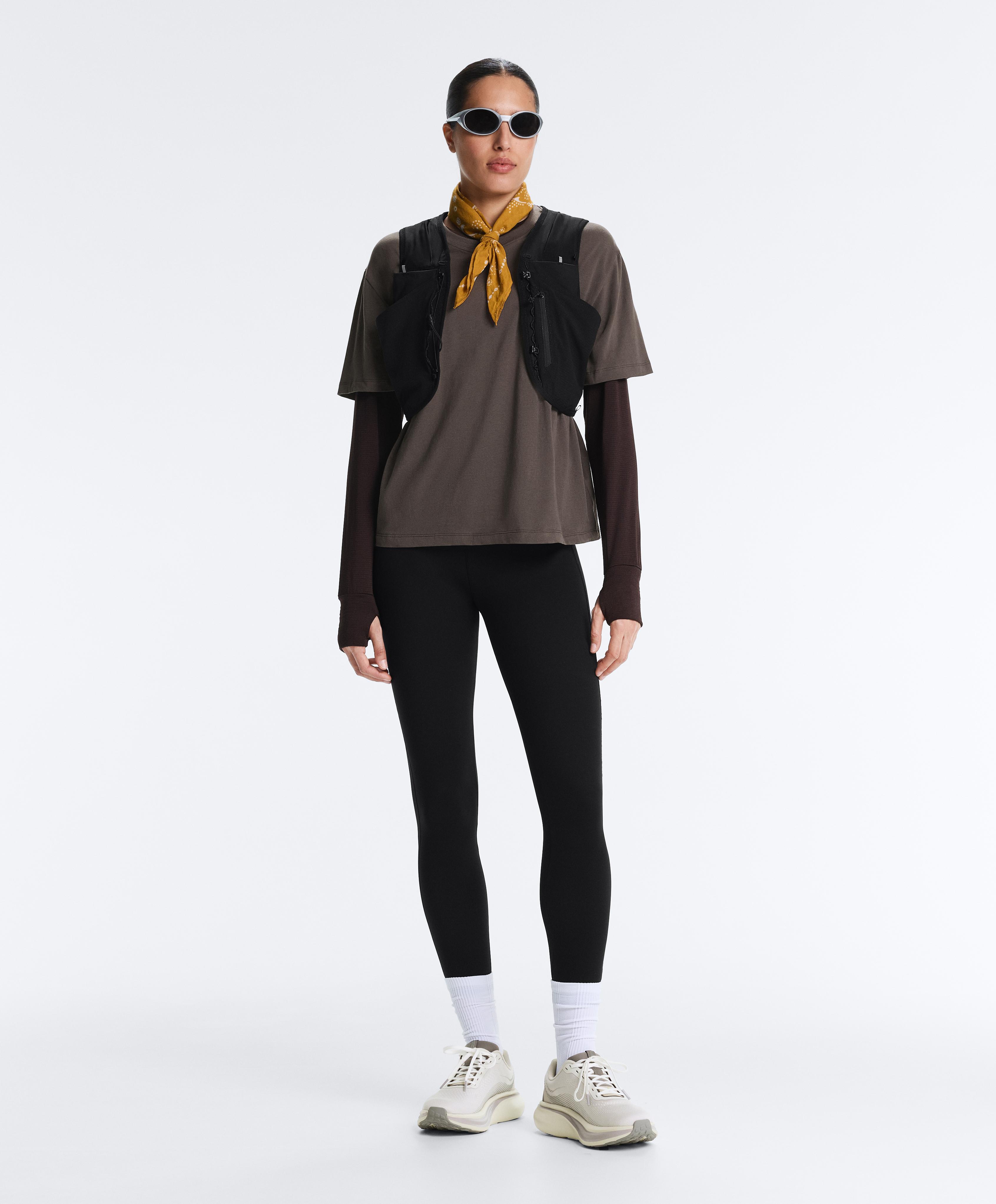 High-waisted Extra Compressive core control ankle-length leggings — BLACK