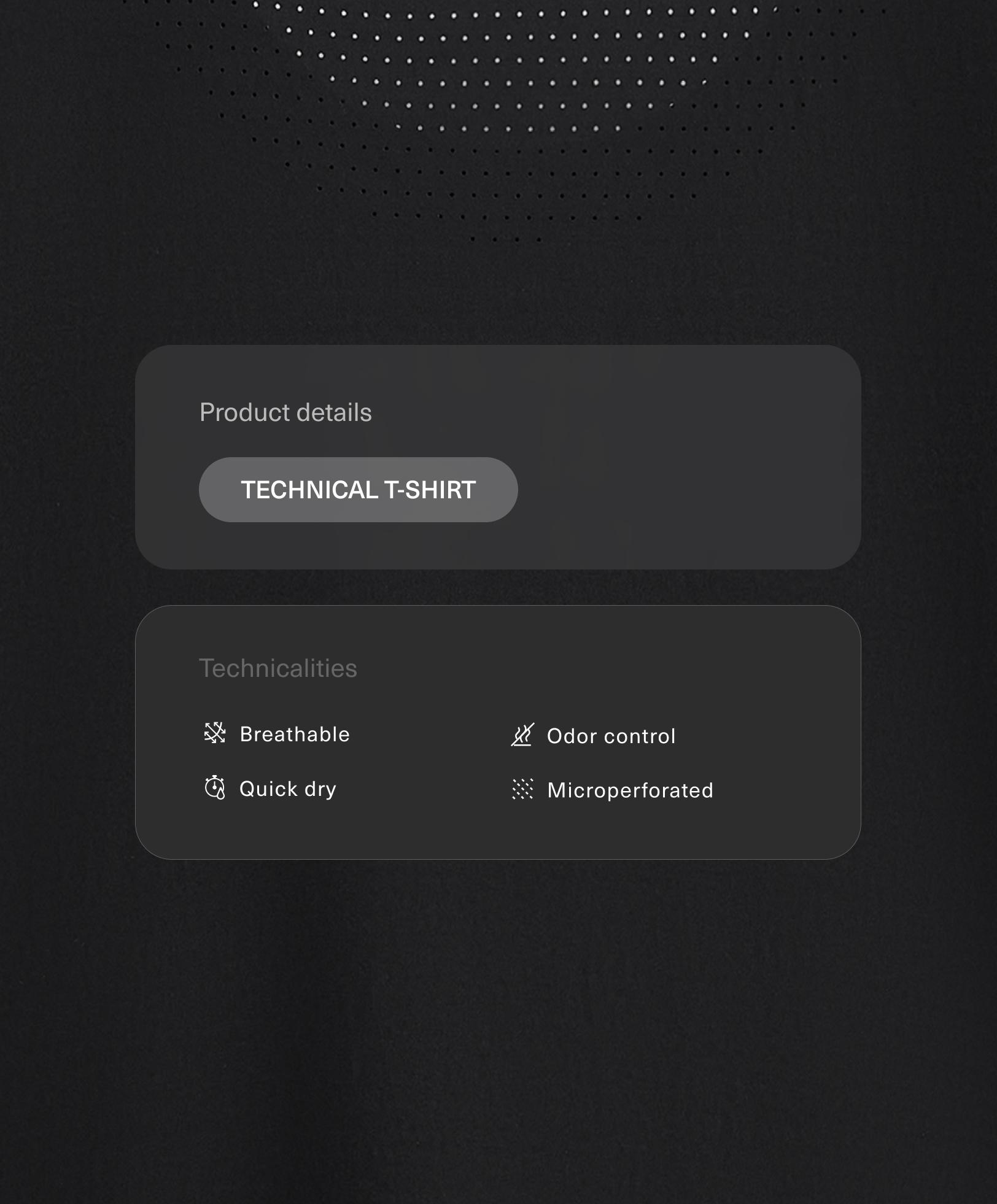 تيشيرت تقني بأكمام قصيرة وثقوب دقيقة - تنزيلات