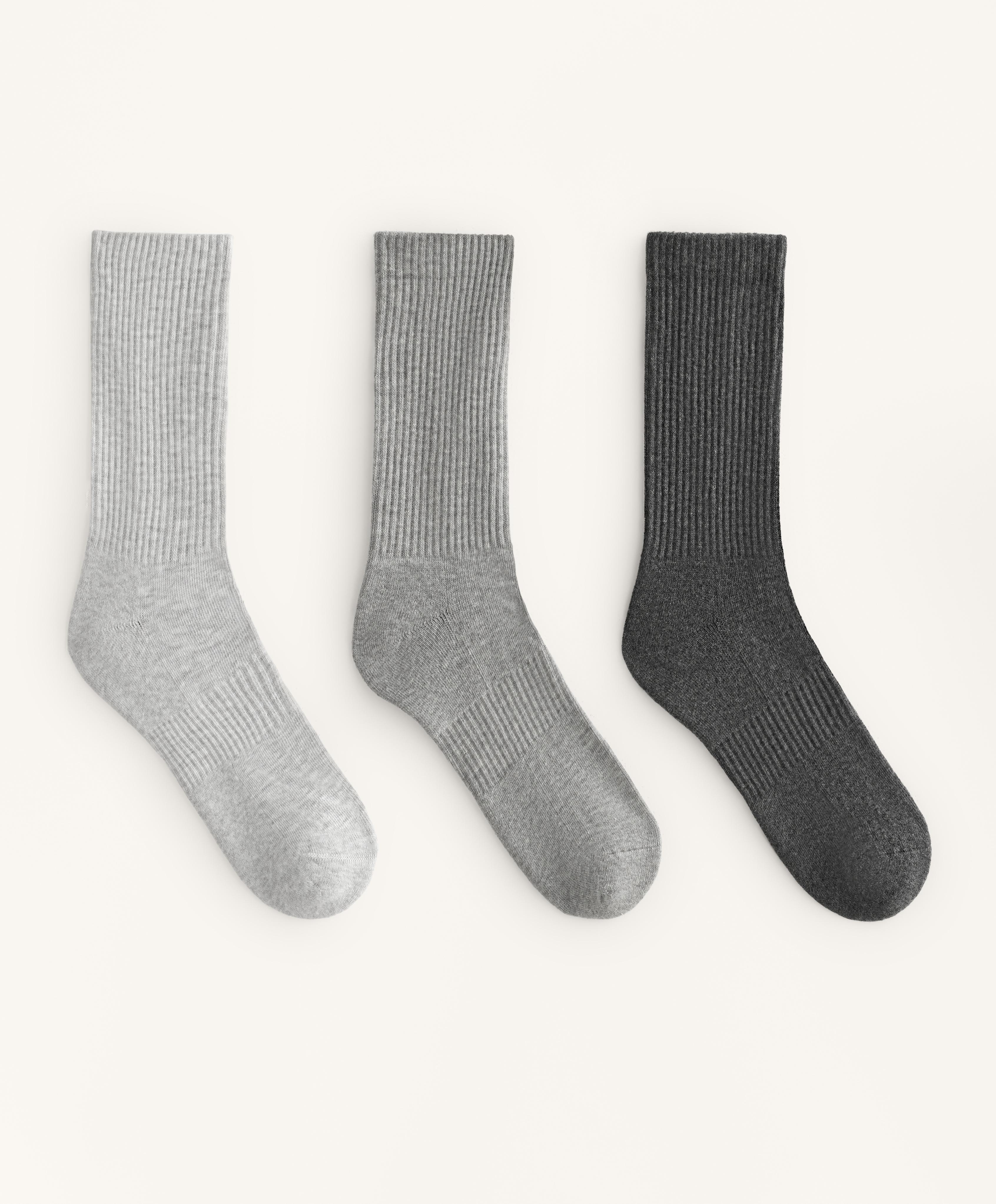 3 pairs of cotton blend classic sports socks