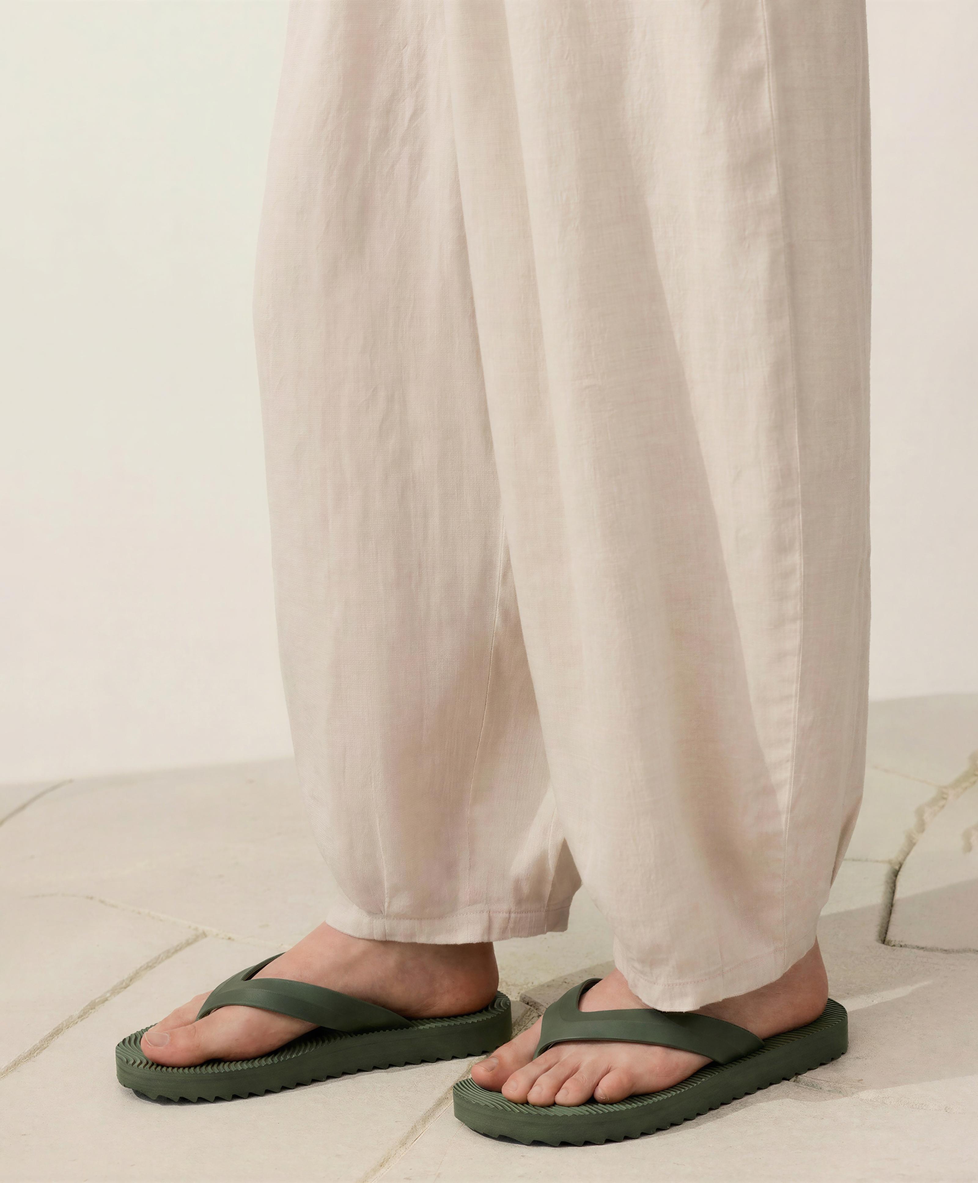 Textured platform beach sandals — KHAKI