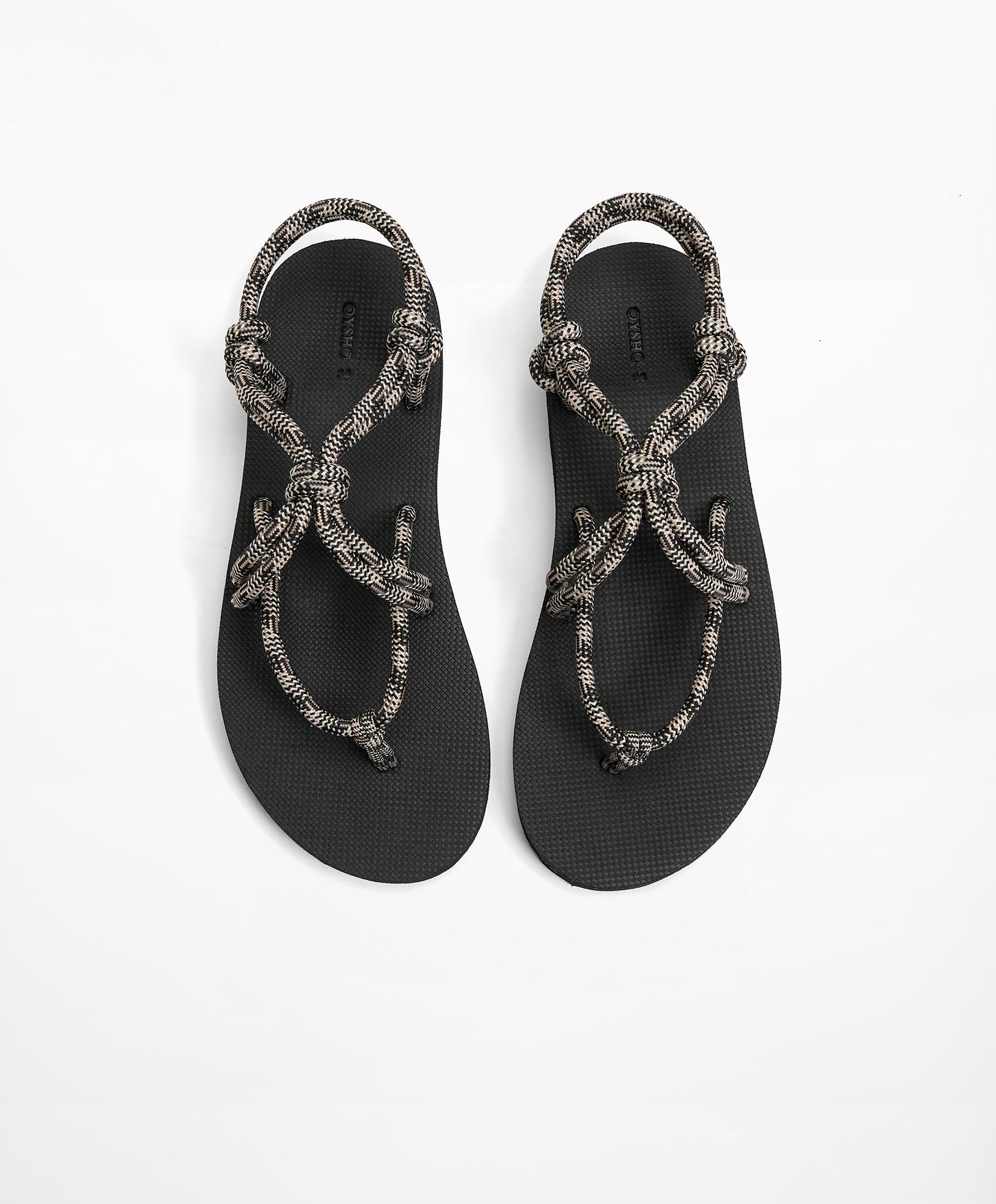 Knotted rope sandals | OYSHO United States