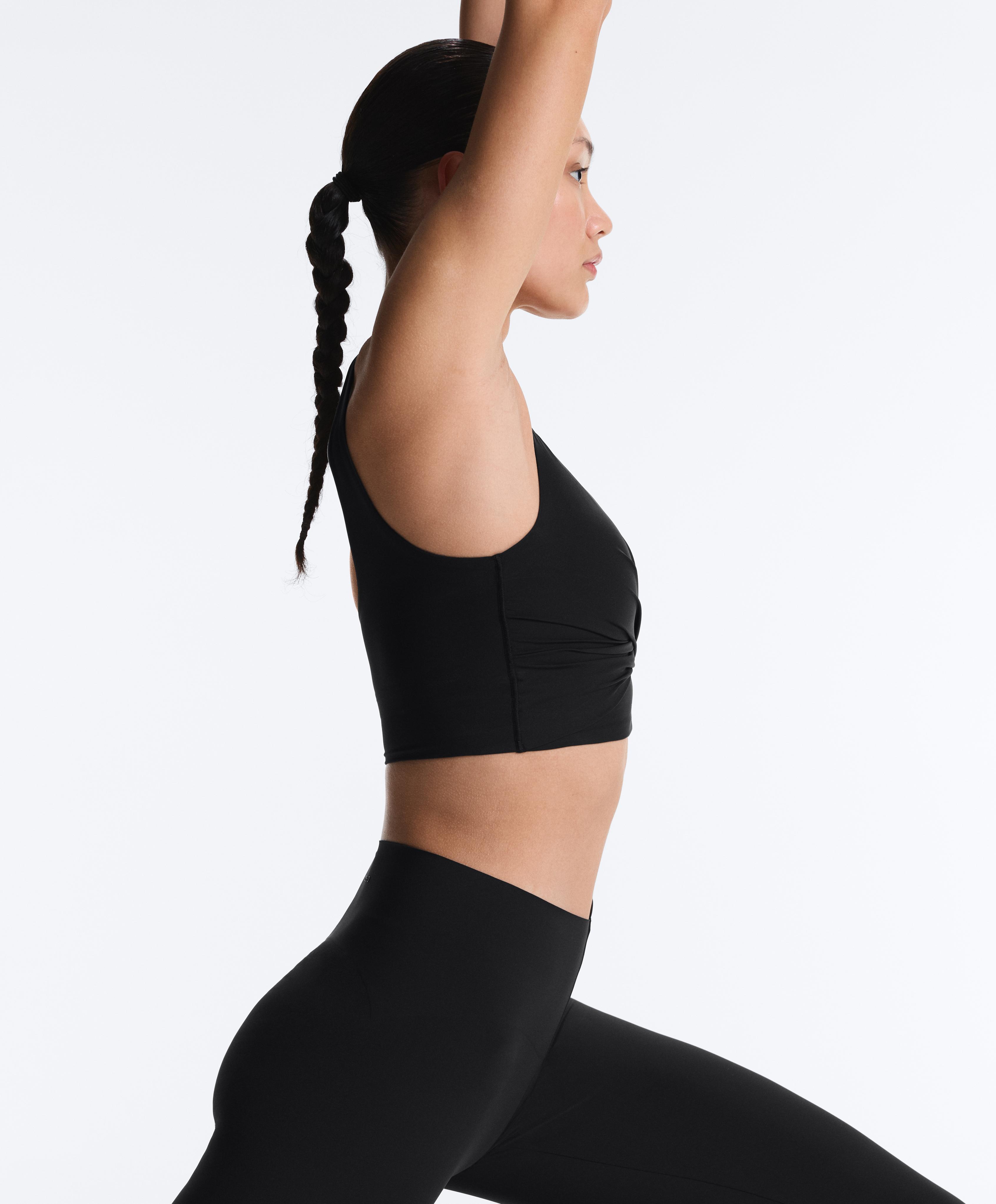 Light Touch crossover tank top — BLACK