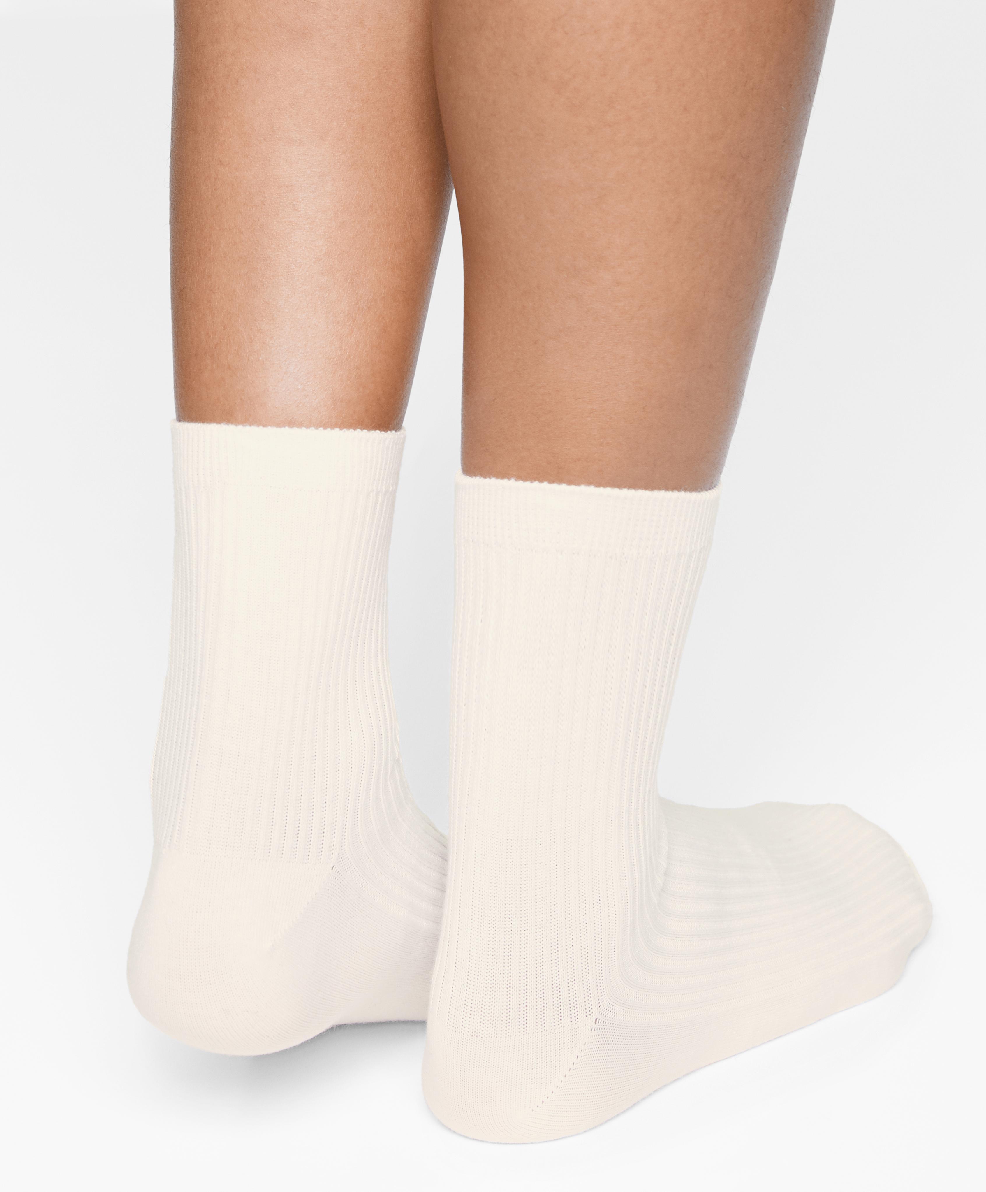 5 pairs of quarter cotton socks — SAND MELANGE