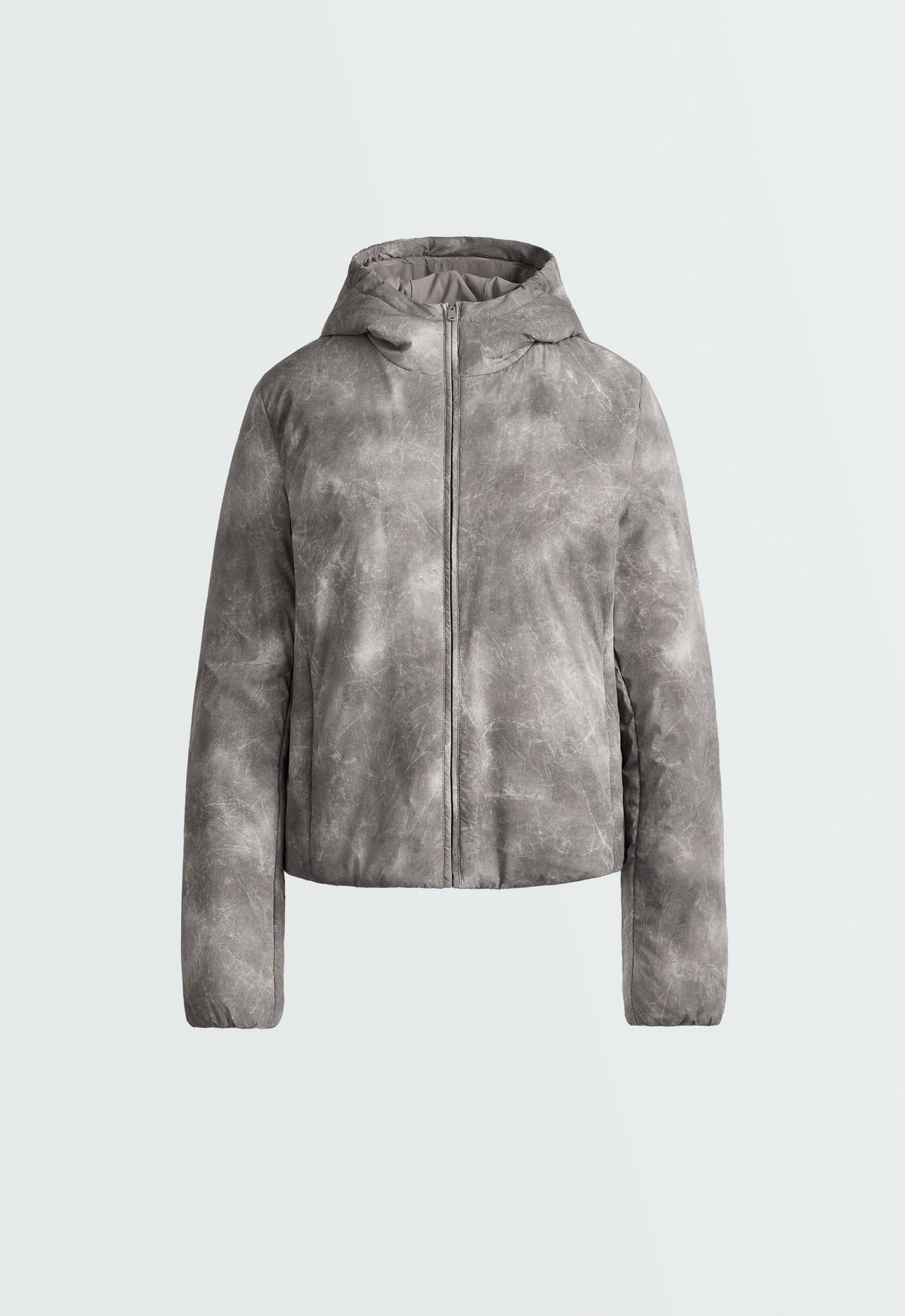 Printed boxy FELLEX® Volcanic technical padded jacket — CHARCOAL GREY
