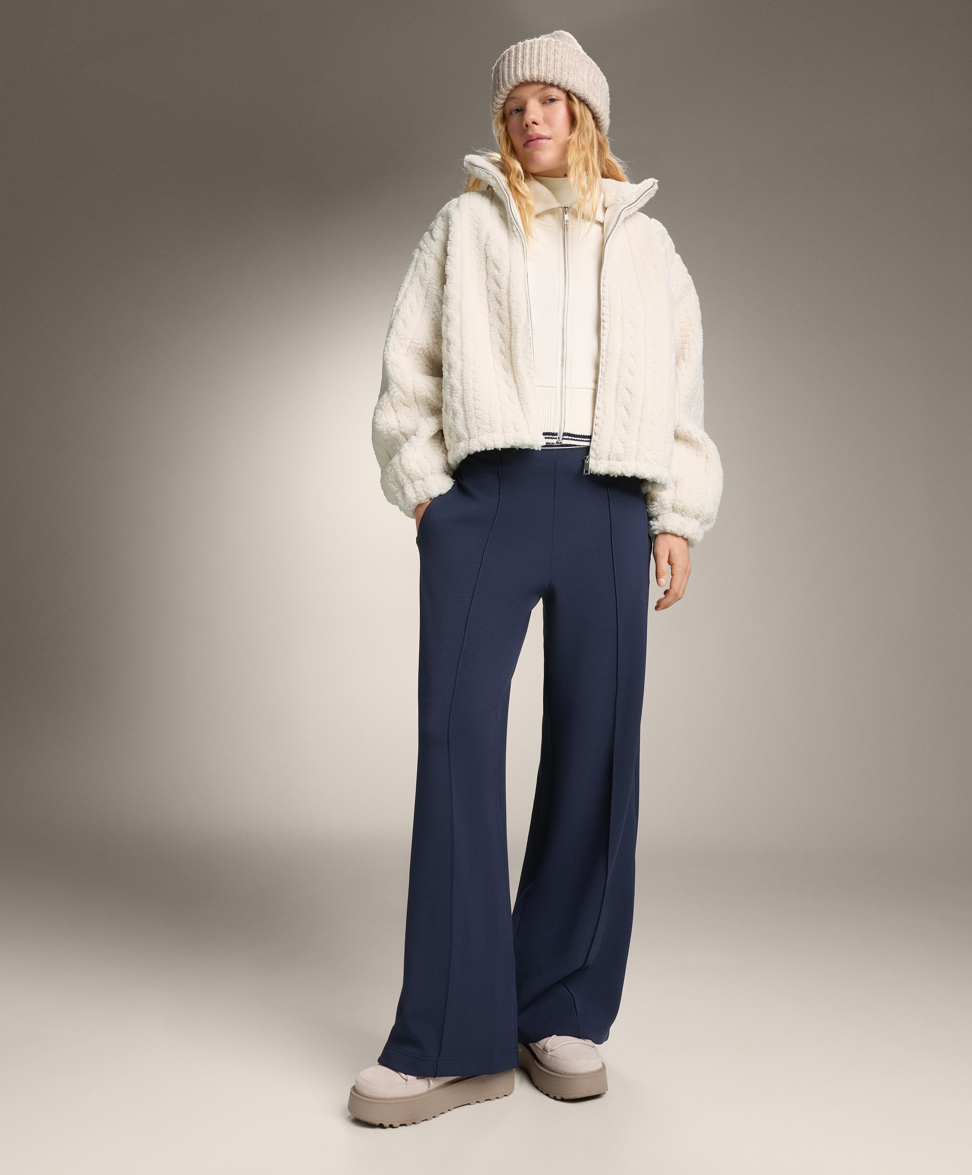 Jacket with knit details and piping with modal Jacket with knit details and piping with modal