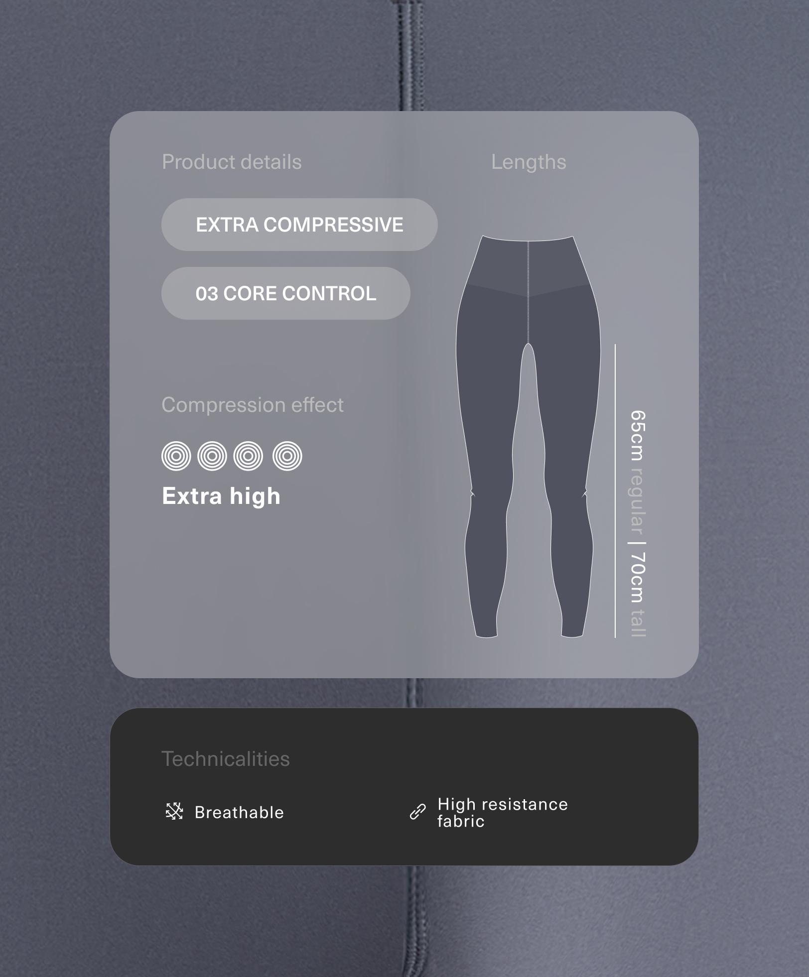 Extra Compressive core control ankle-length leggings Extra Compressive core control ankle-length leggings