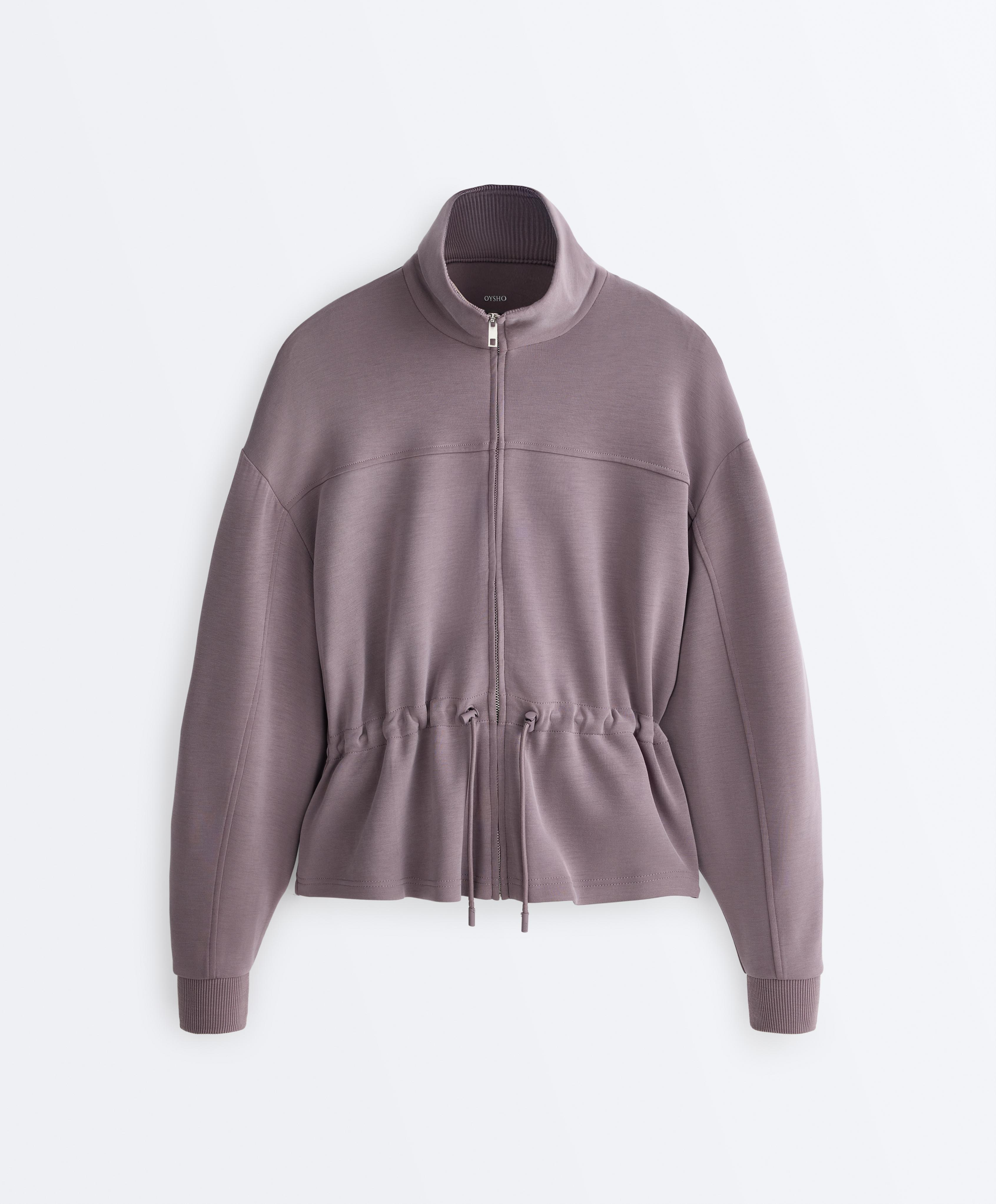 Veste à taille ajustable et col montant avec modal au toucher doux - Soldes Veste à taille ajustable et col montant avec modal au toucher doux - Soldes