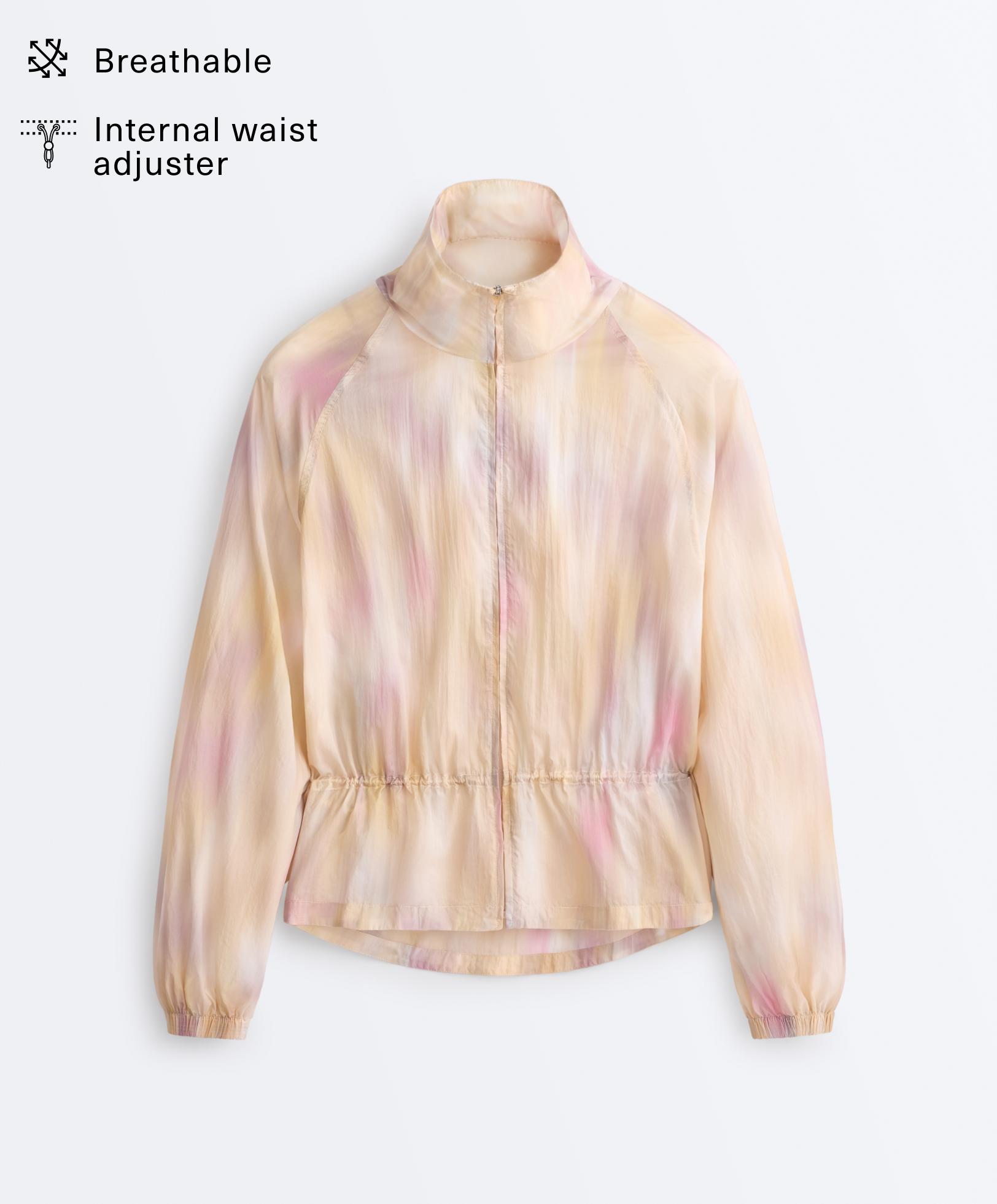 Tie-dye track jacket — BUTTER YELLOW