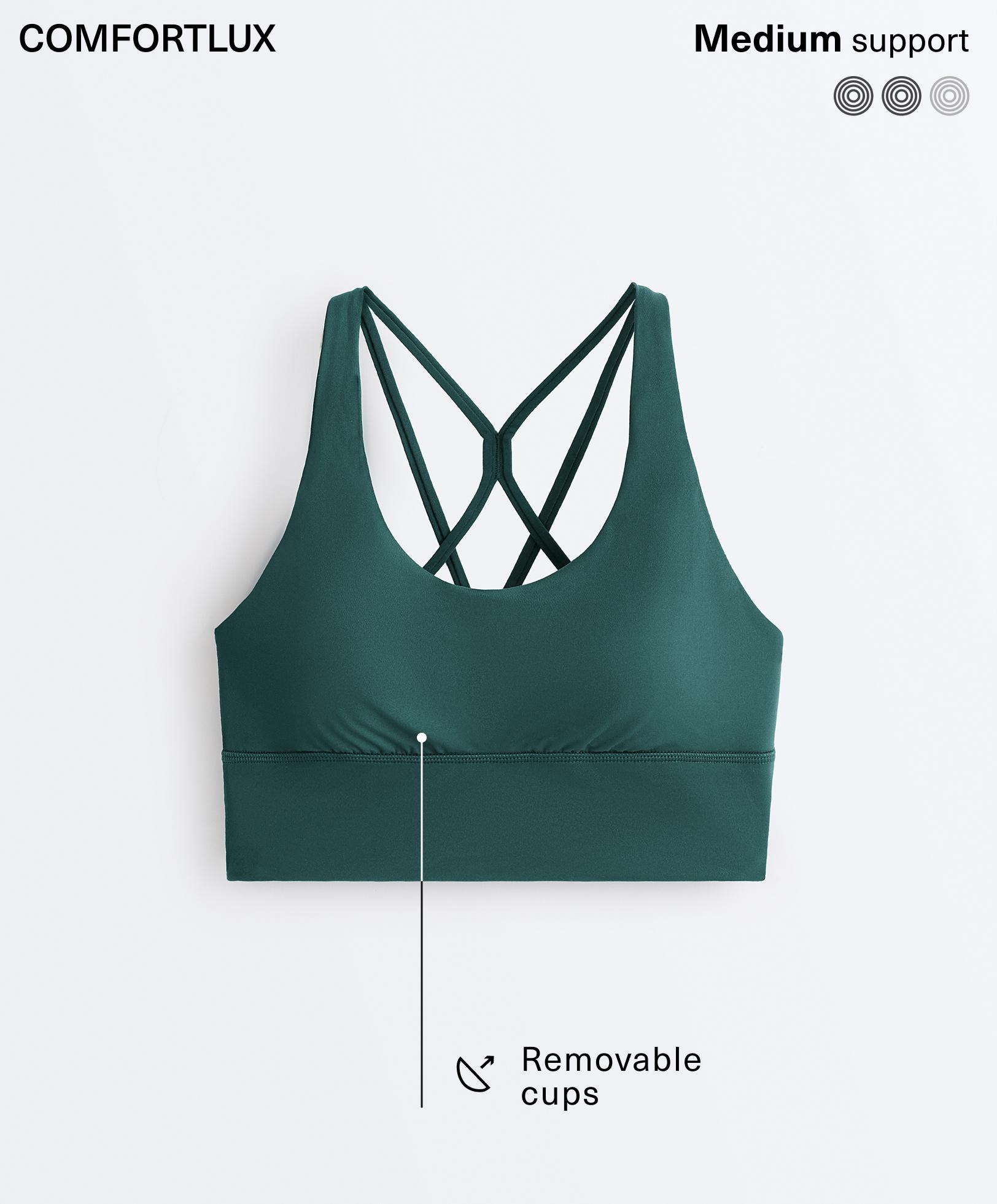 Medium-support Comfortlux sports bra with cups — BOTTLE