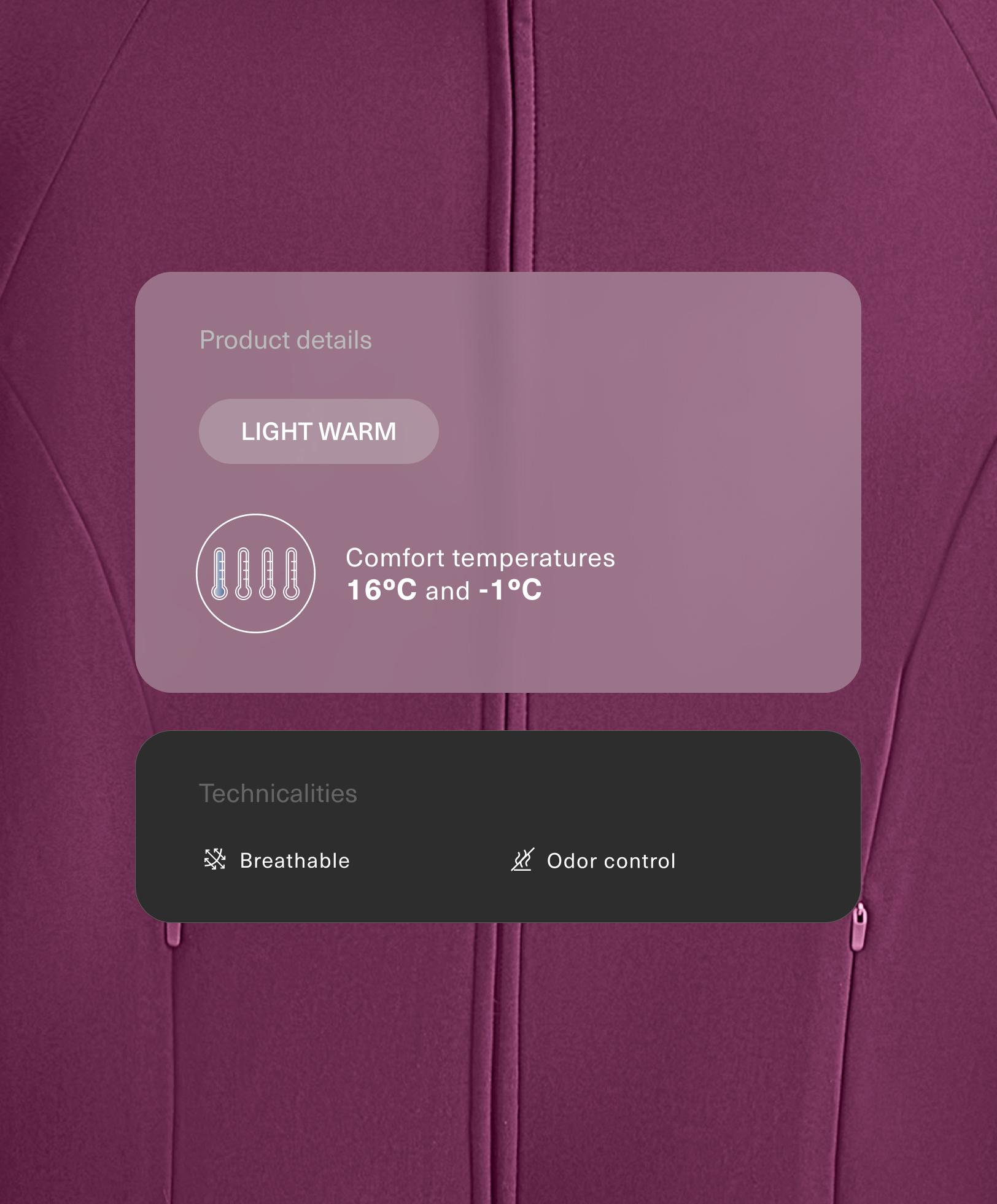 Light warm technical jacket