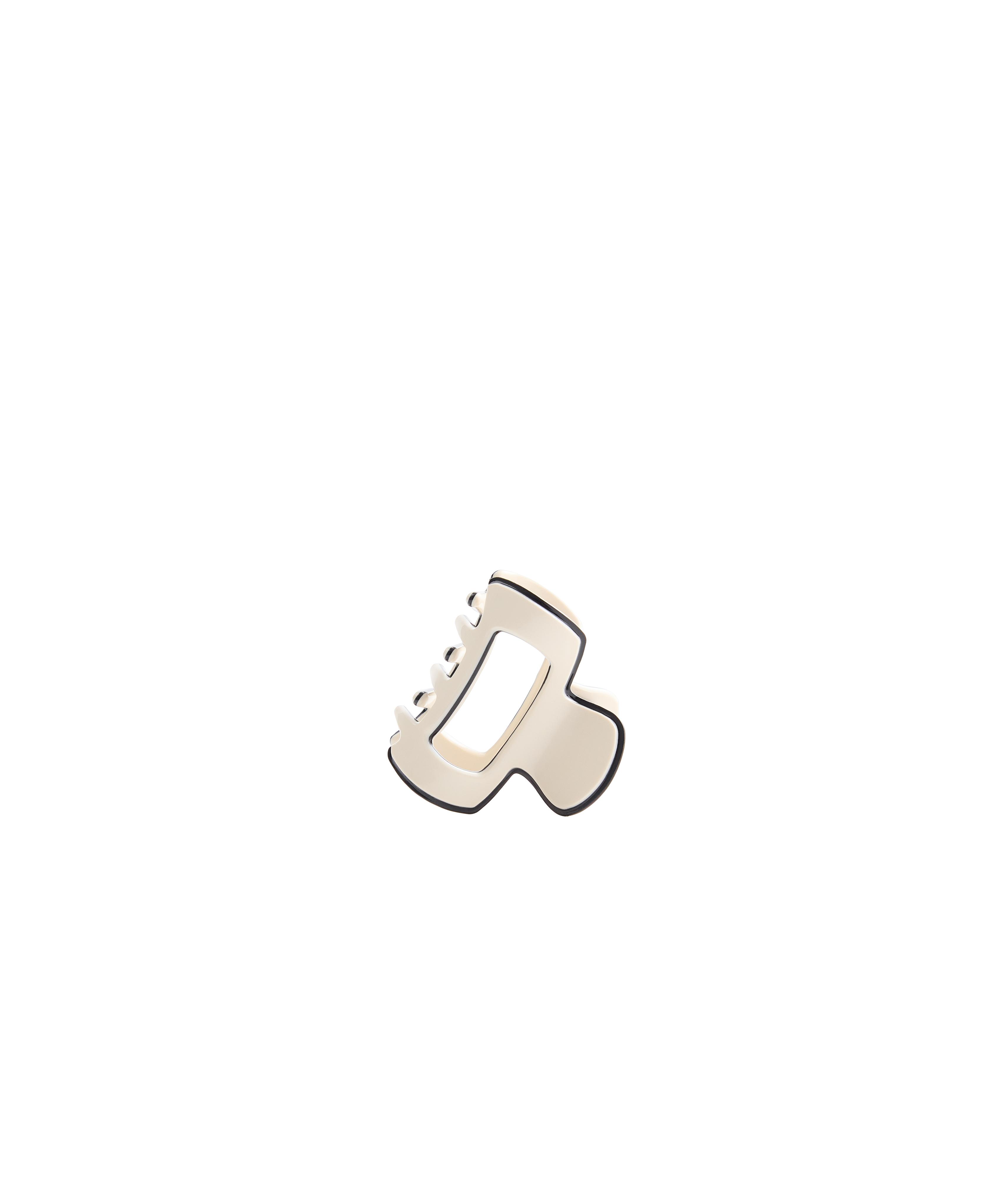 2 mini piping hair clips — CREAM
