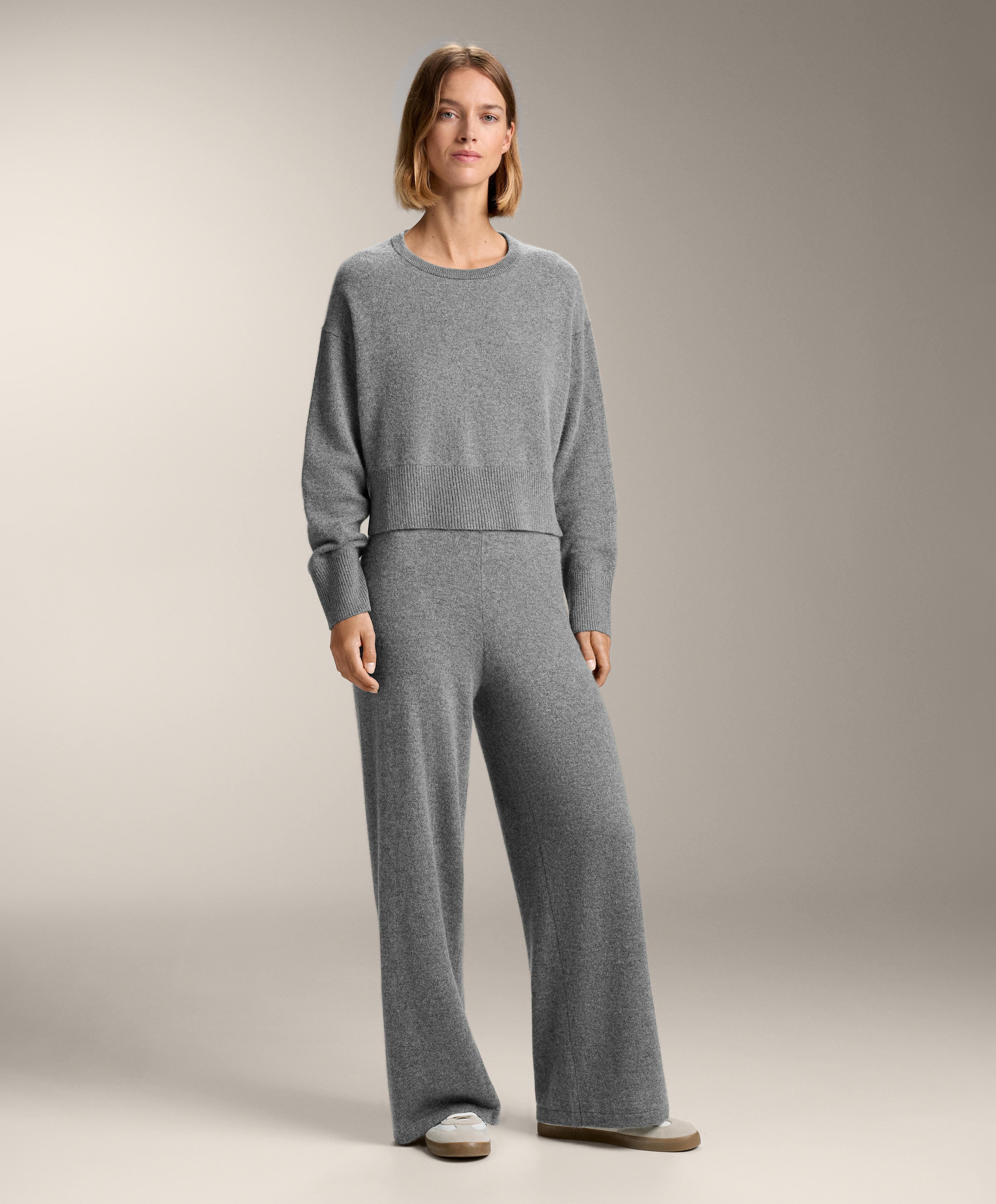Straight leg 100% cashmere trousers - Sale