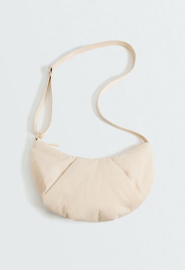 Micro-corduroy crossbody bag — ECRU 1