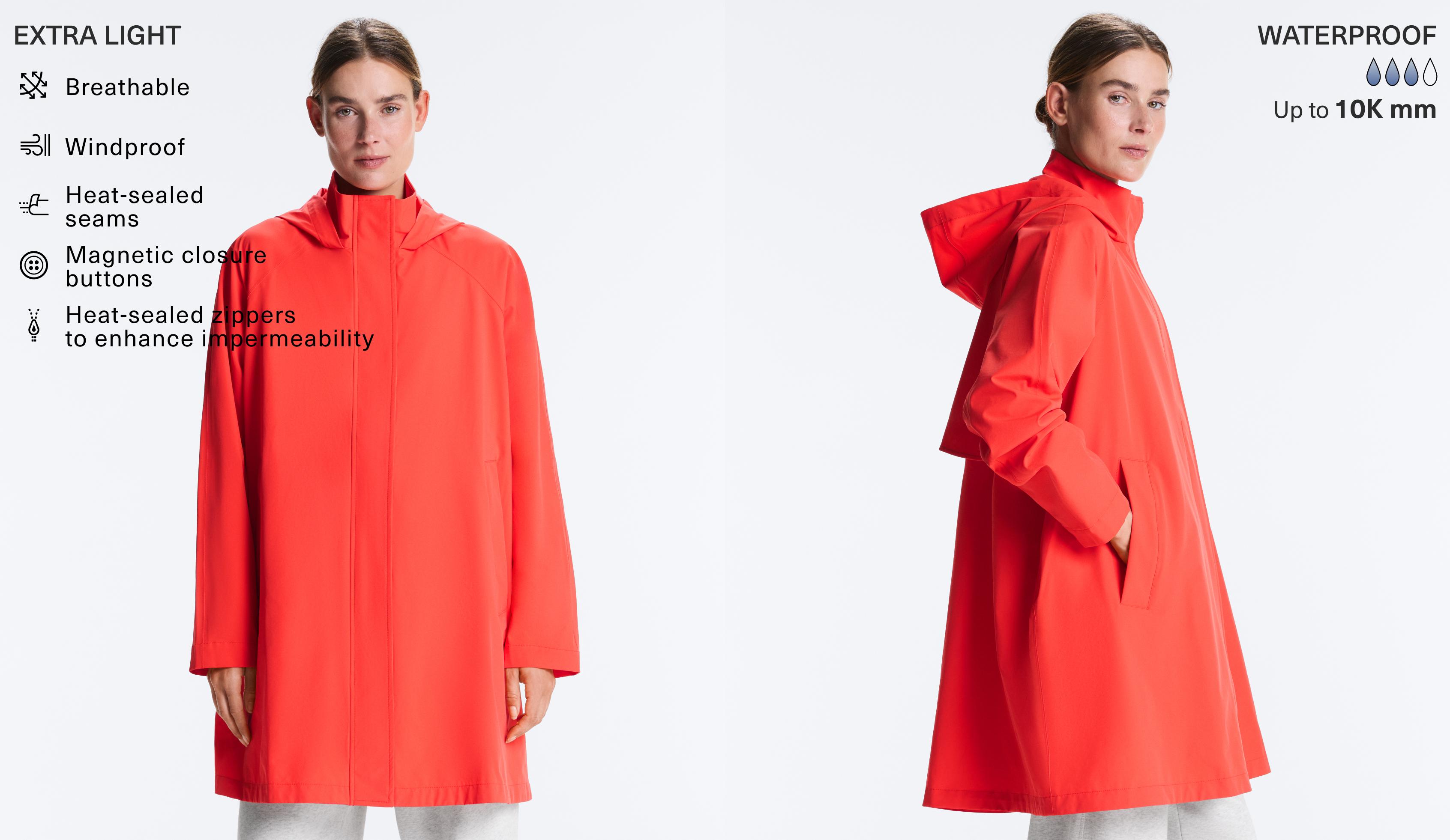 Extra lightweight 10k waterproof jacket — BRIGHT ORANGE