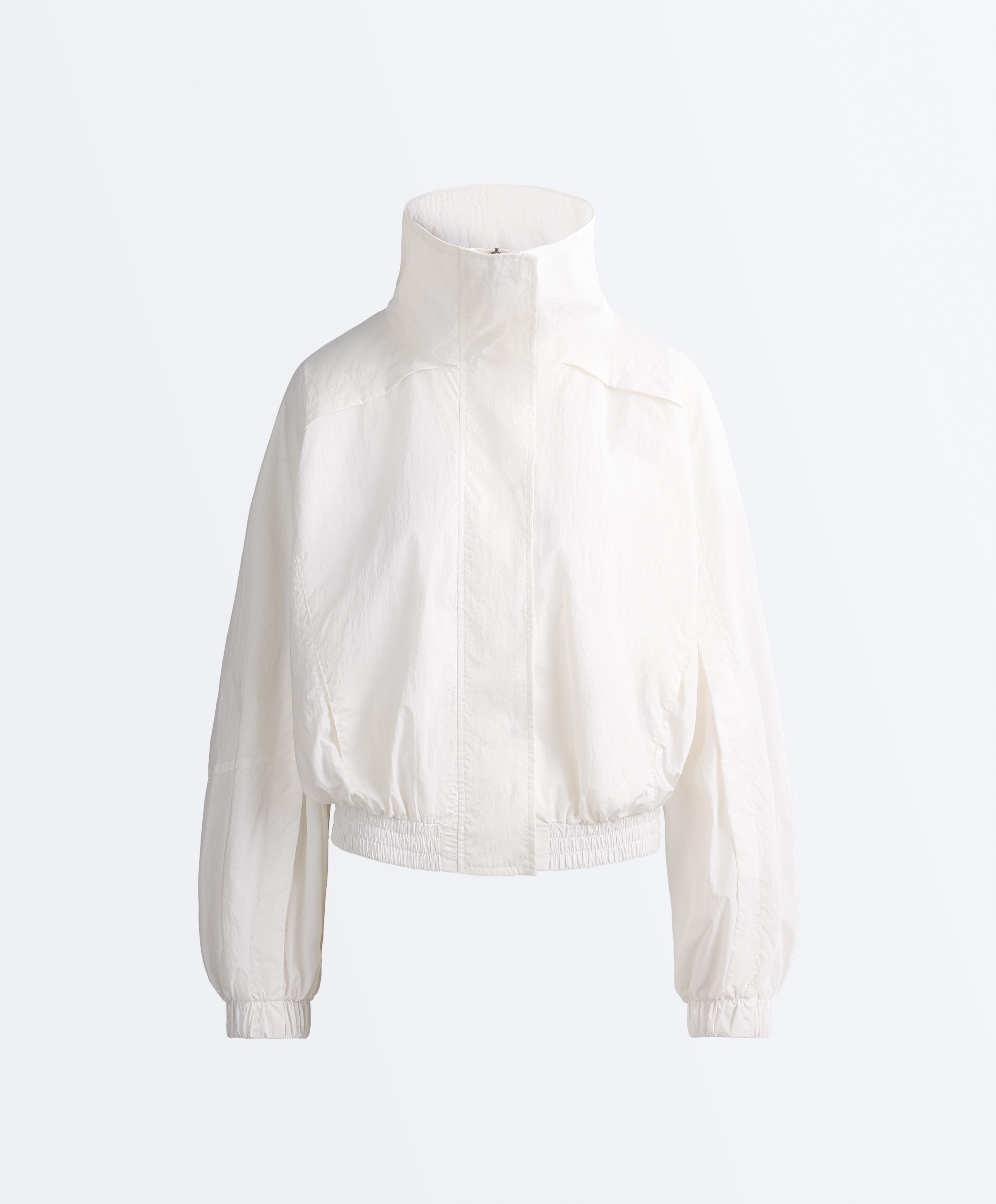 Water-repellent high-neck Track jacket — WHITE