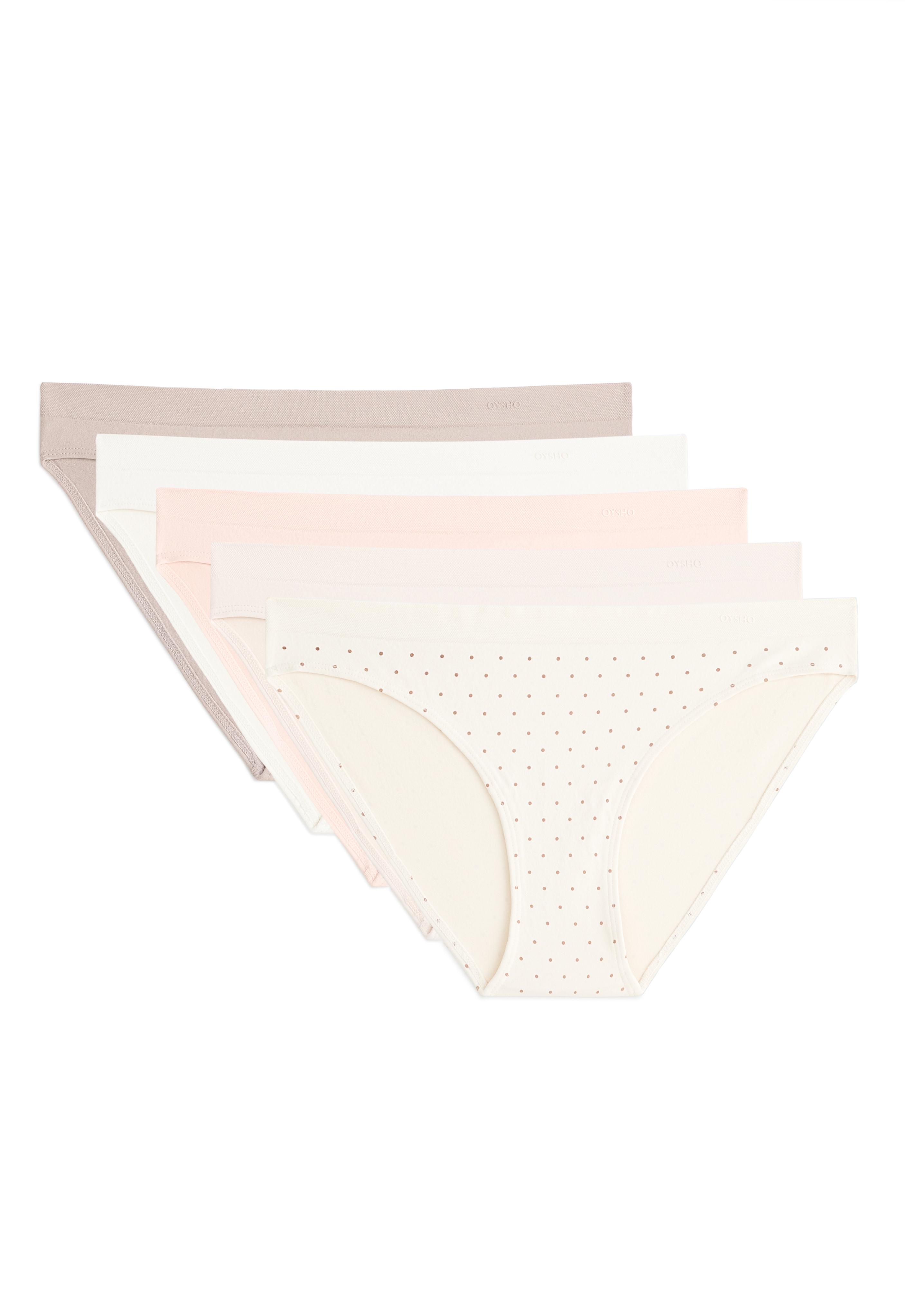 5 seamless soft-touch classic briefs — MINK
