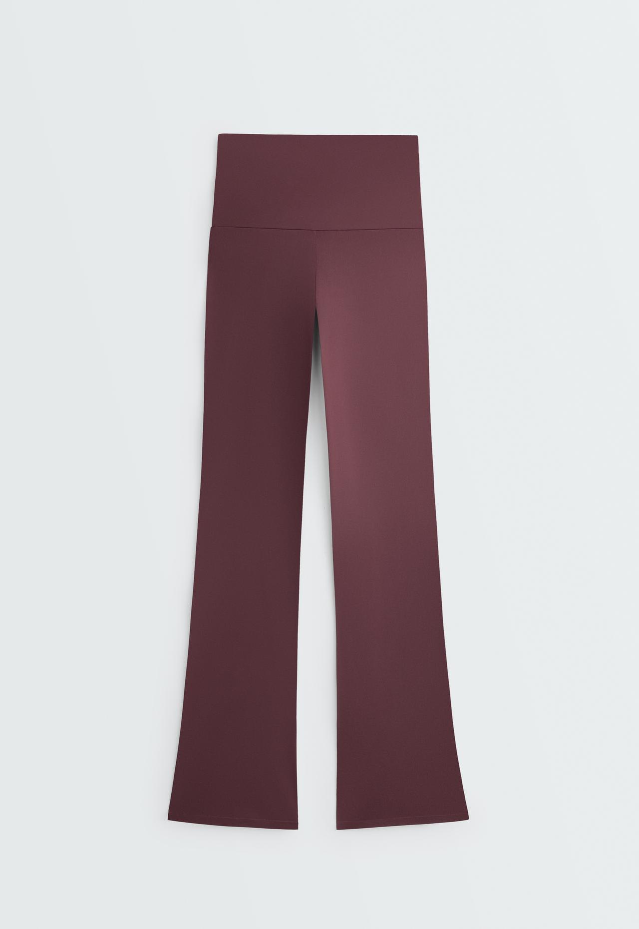 High-rise Comfortlux flare trousers — PLUM