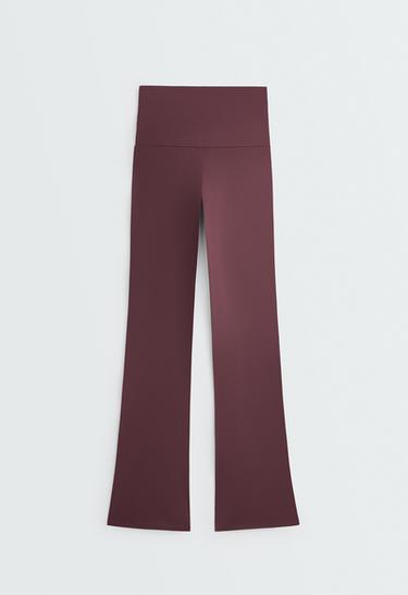High-rise Comfortlux flare trousers — PLUM 7