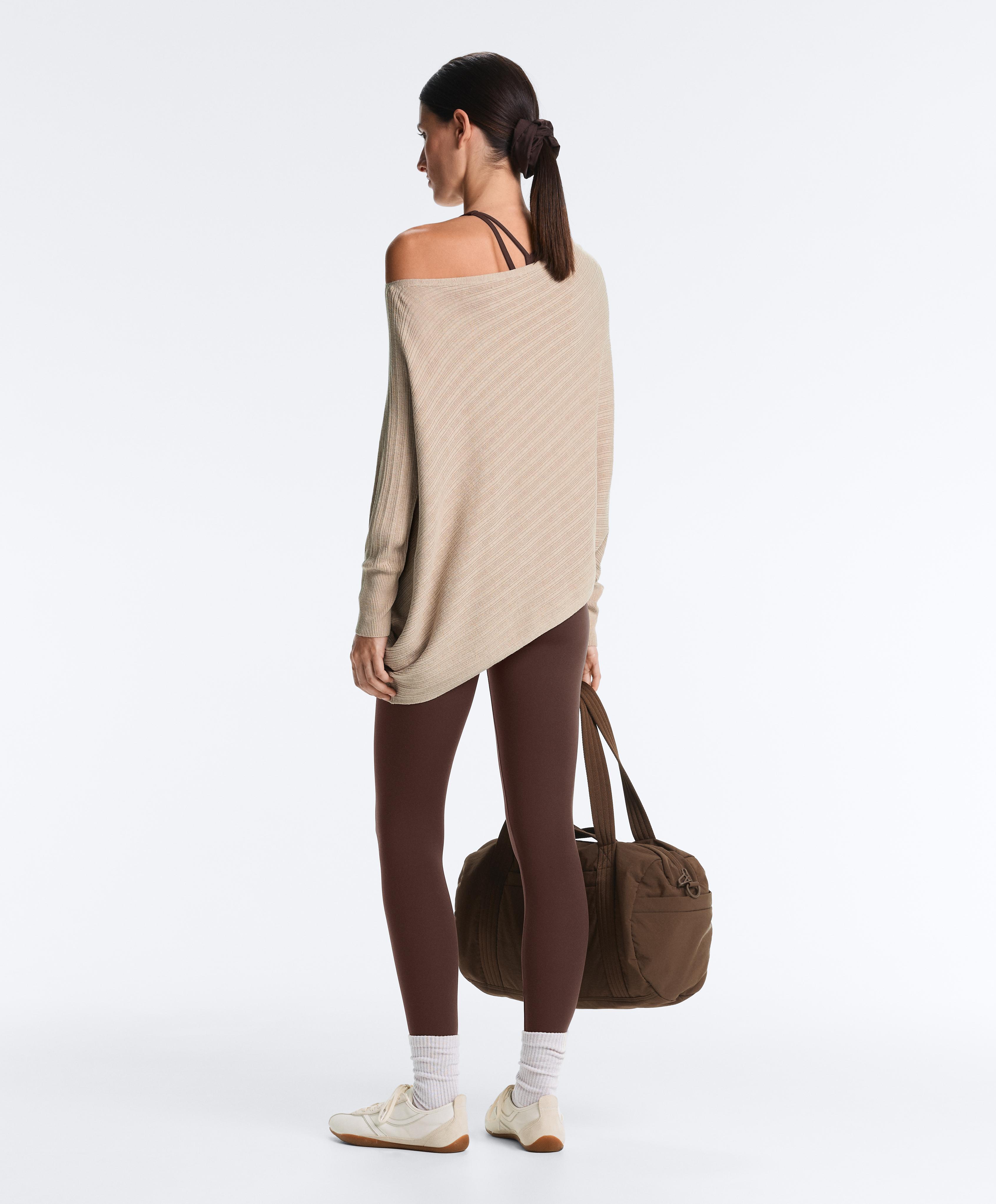 Knit rib cape jumper — SANDY