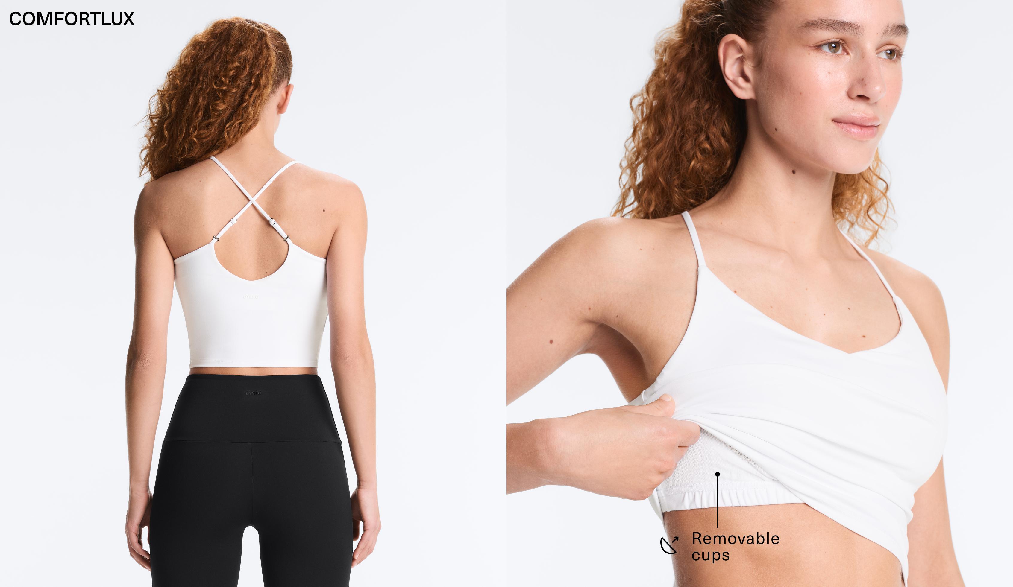 Comfortlux tank top with adjustable straps — WHITE