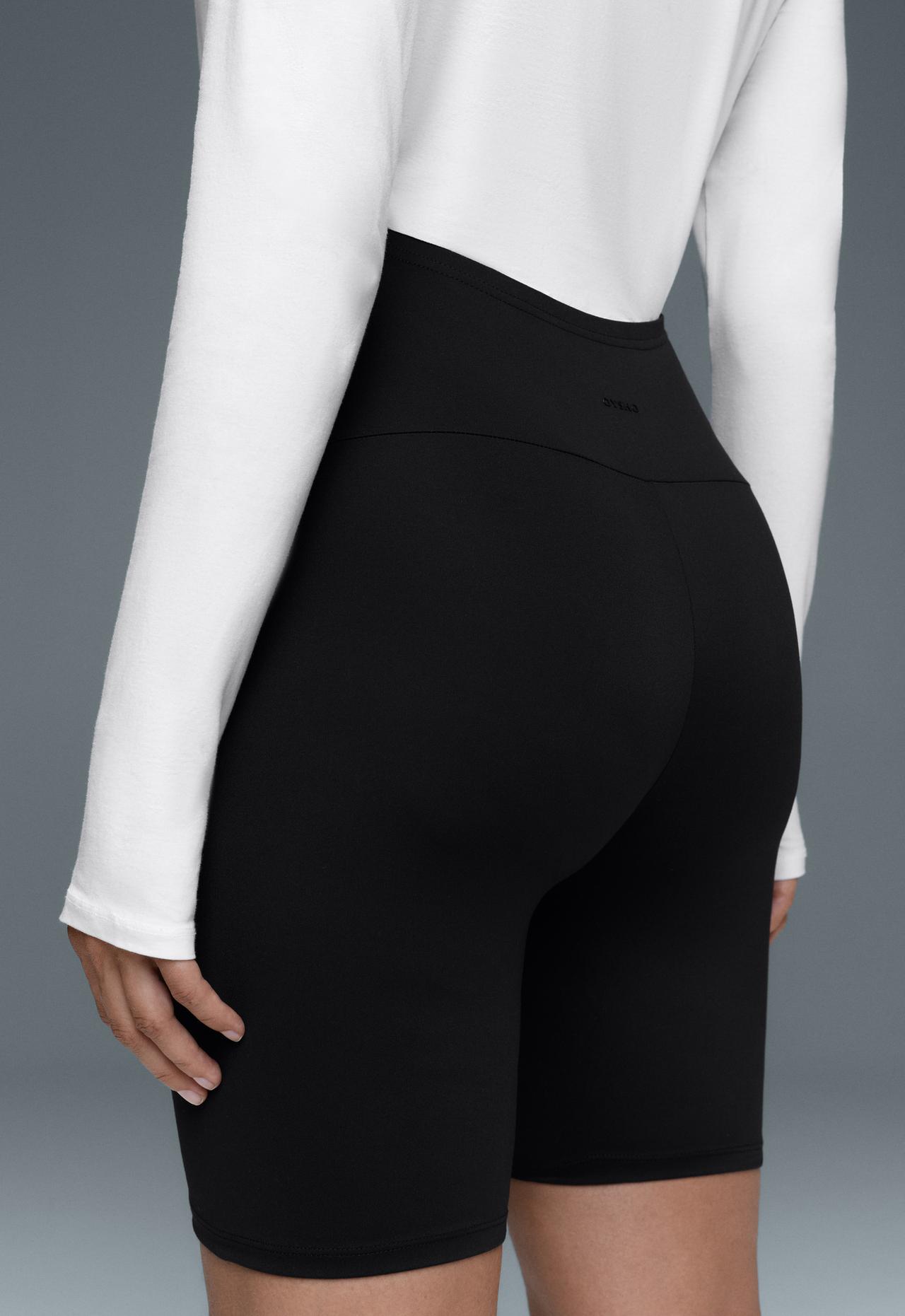Maternity Comfortlux 20cm biker leggings — BLACK