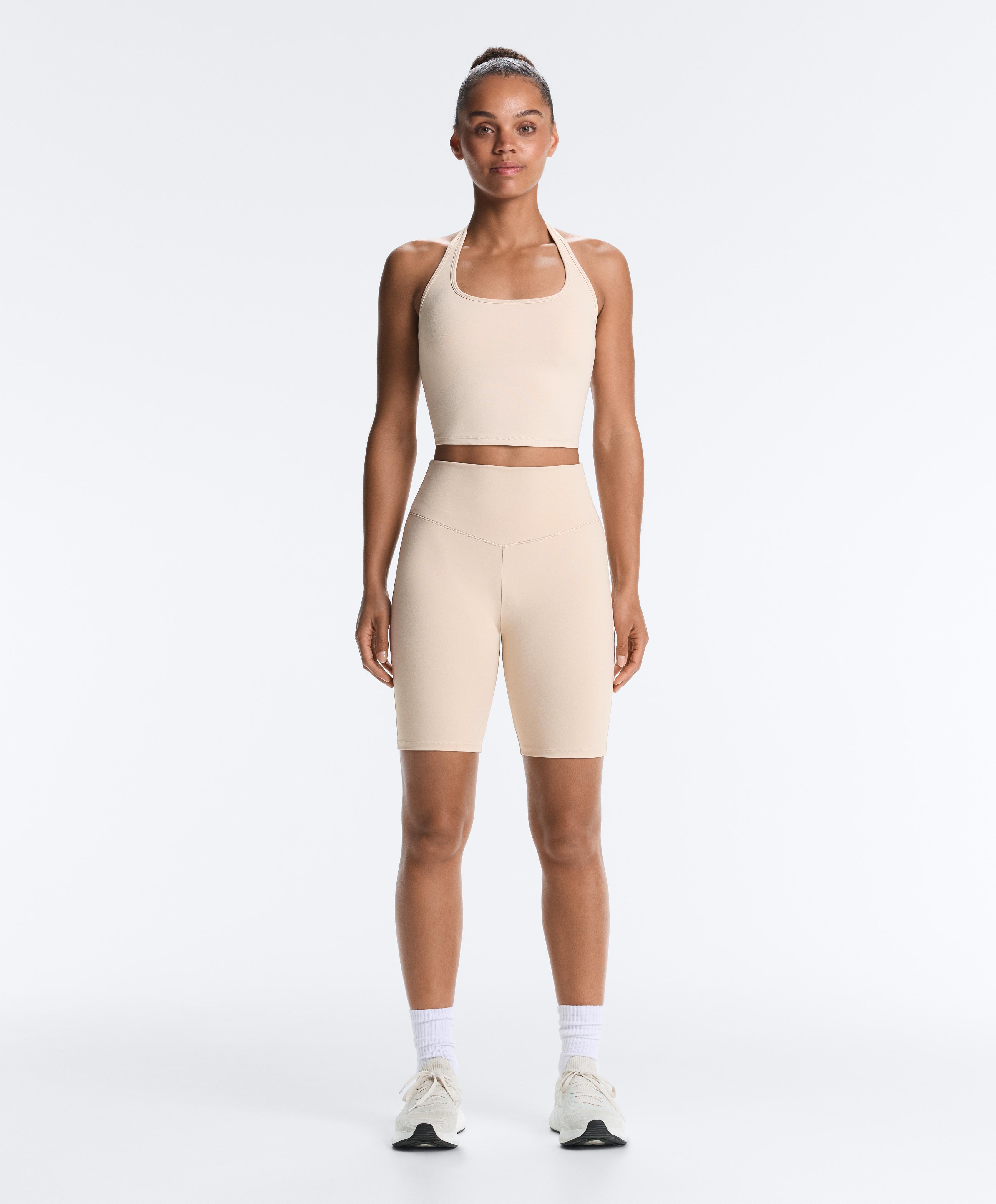 Evermove halter tank top — PALE MINK