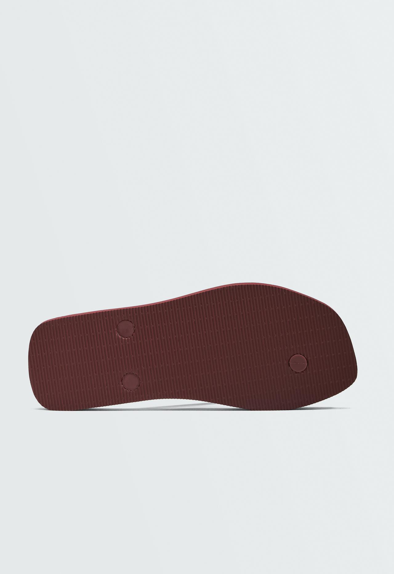 Embossed beach sandals — TERRACOTTA