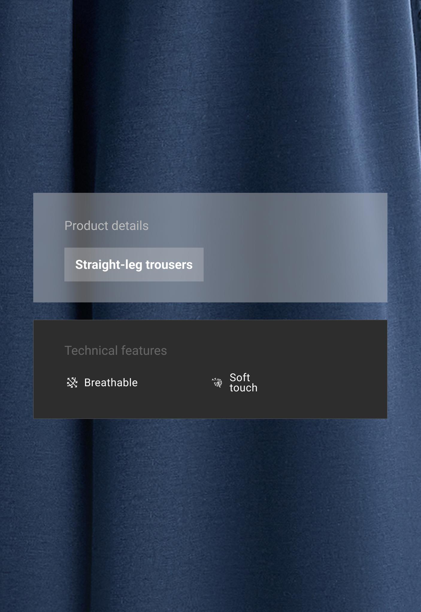 Straight-leg trousers with soft-touch modal