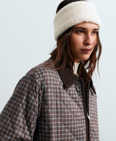 Faux-shearling headband — ECRU 3