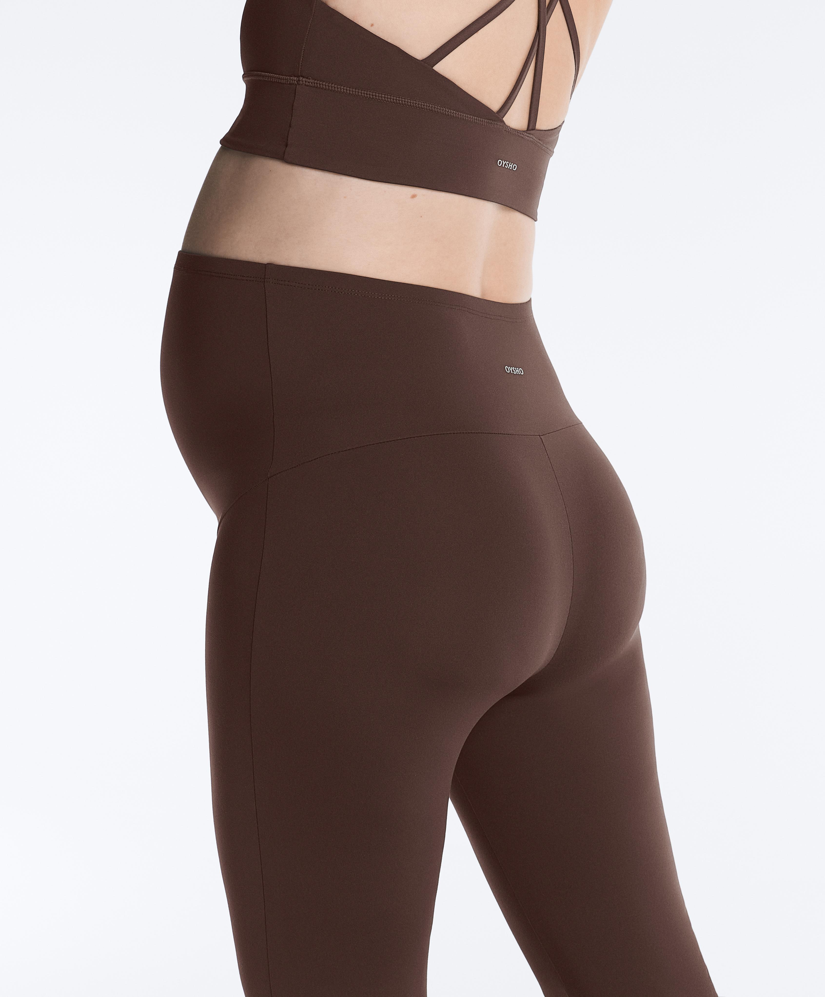 Maternity Comfortlux flare trousers — BROWN