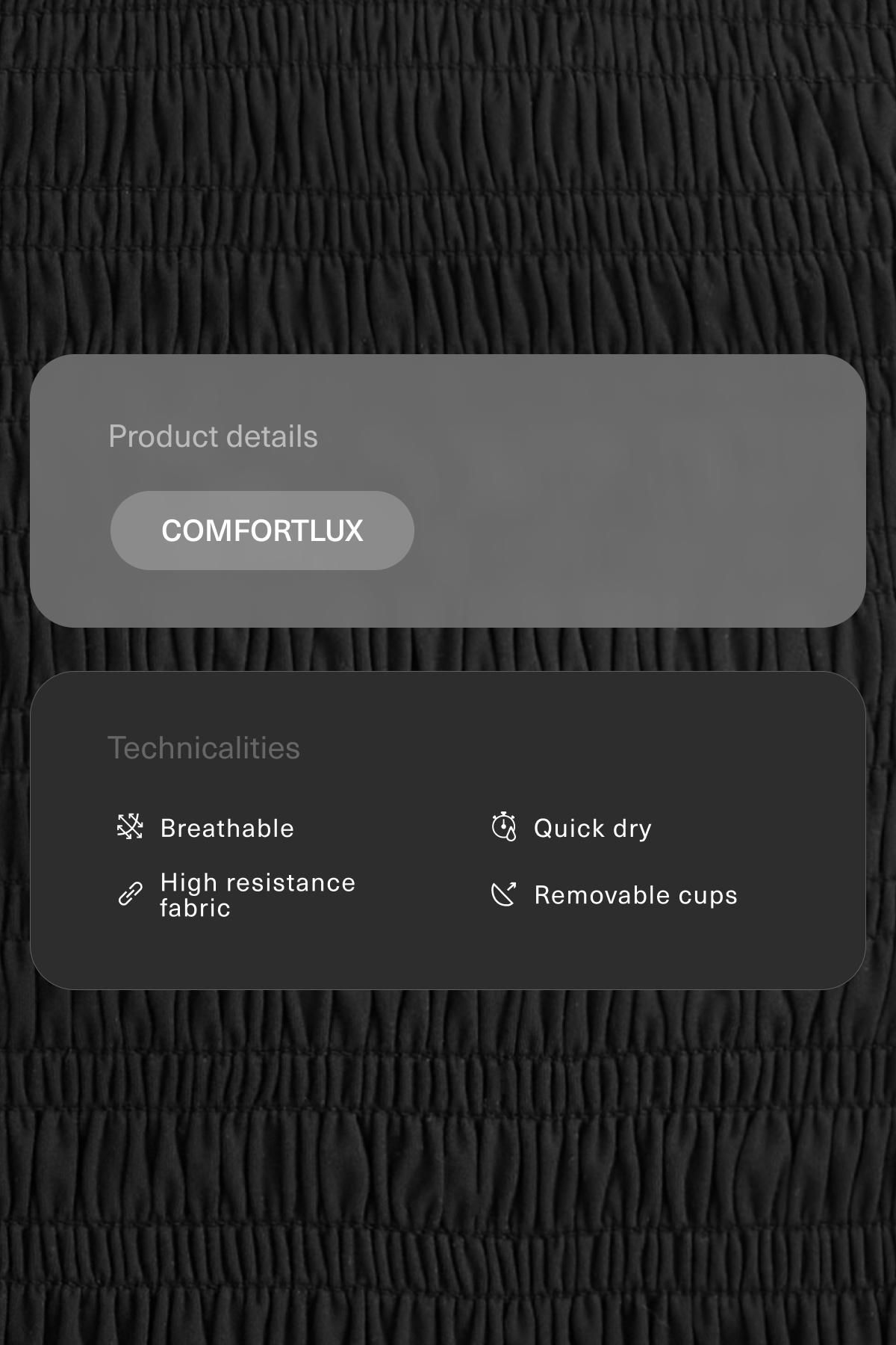 Comfortlux smock tank top — BLACK
