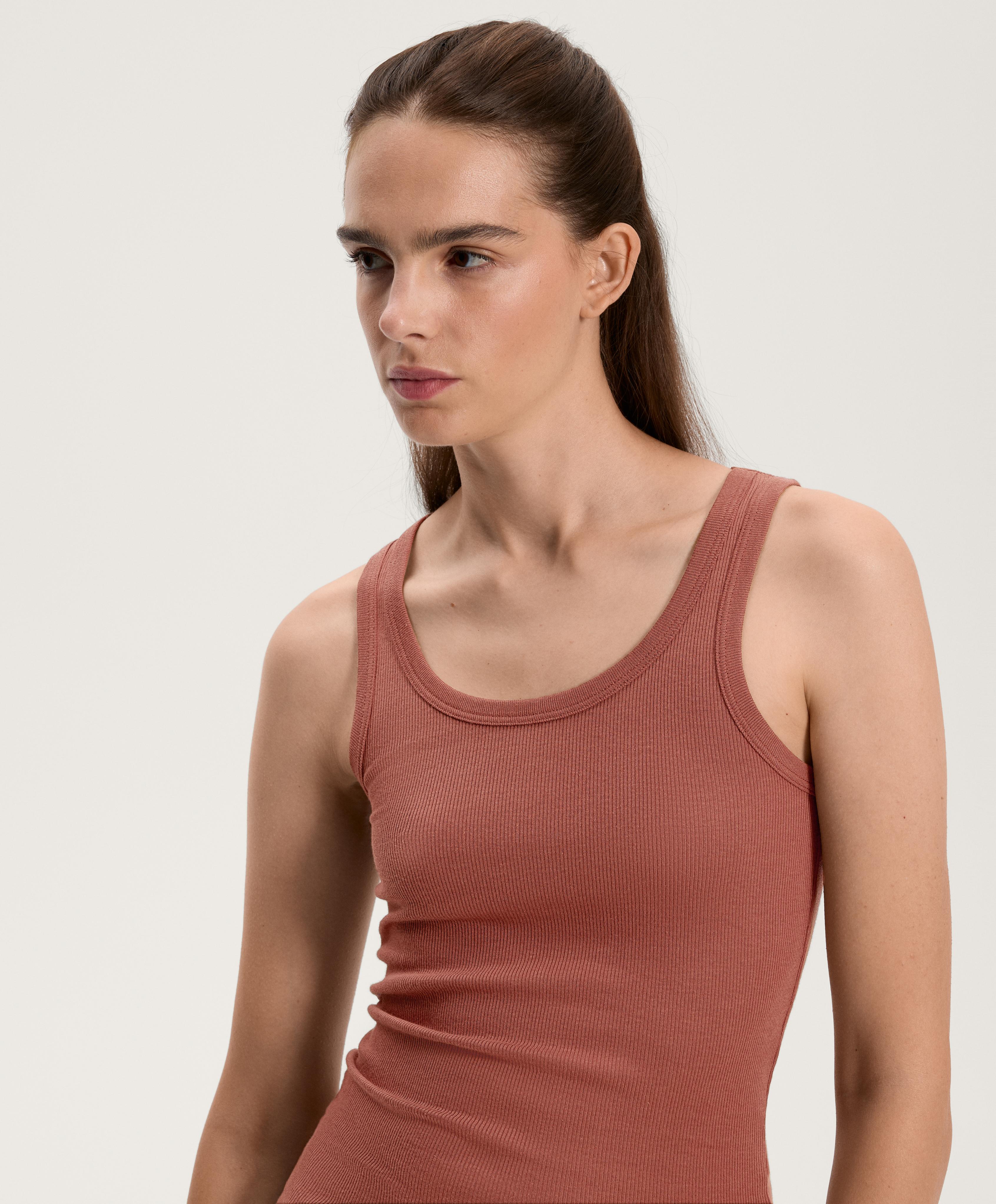 Sleeveless rib top with cotton and modal - Sale Sleeveless rib top with cotton and modal - Sale