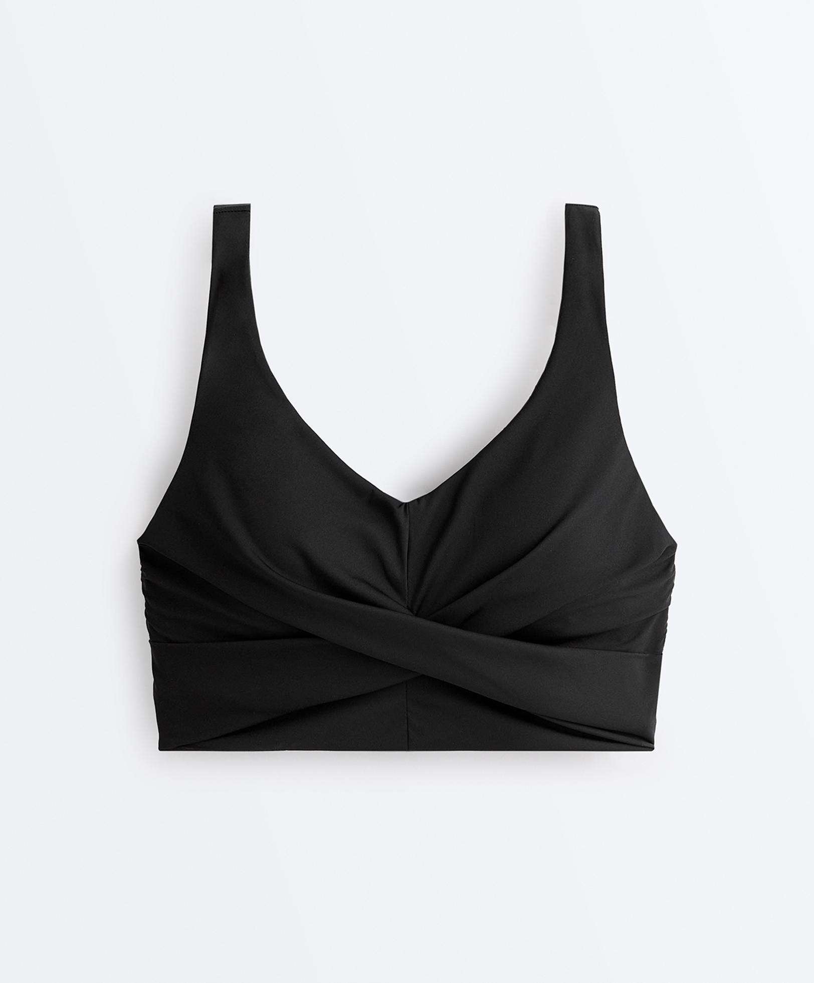 Light Touch crossover tank top — BLACK
