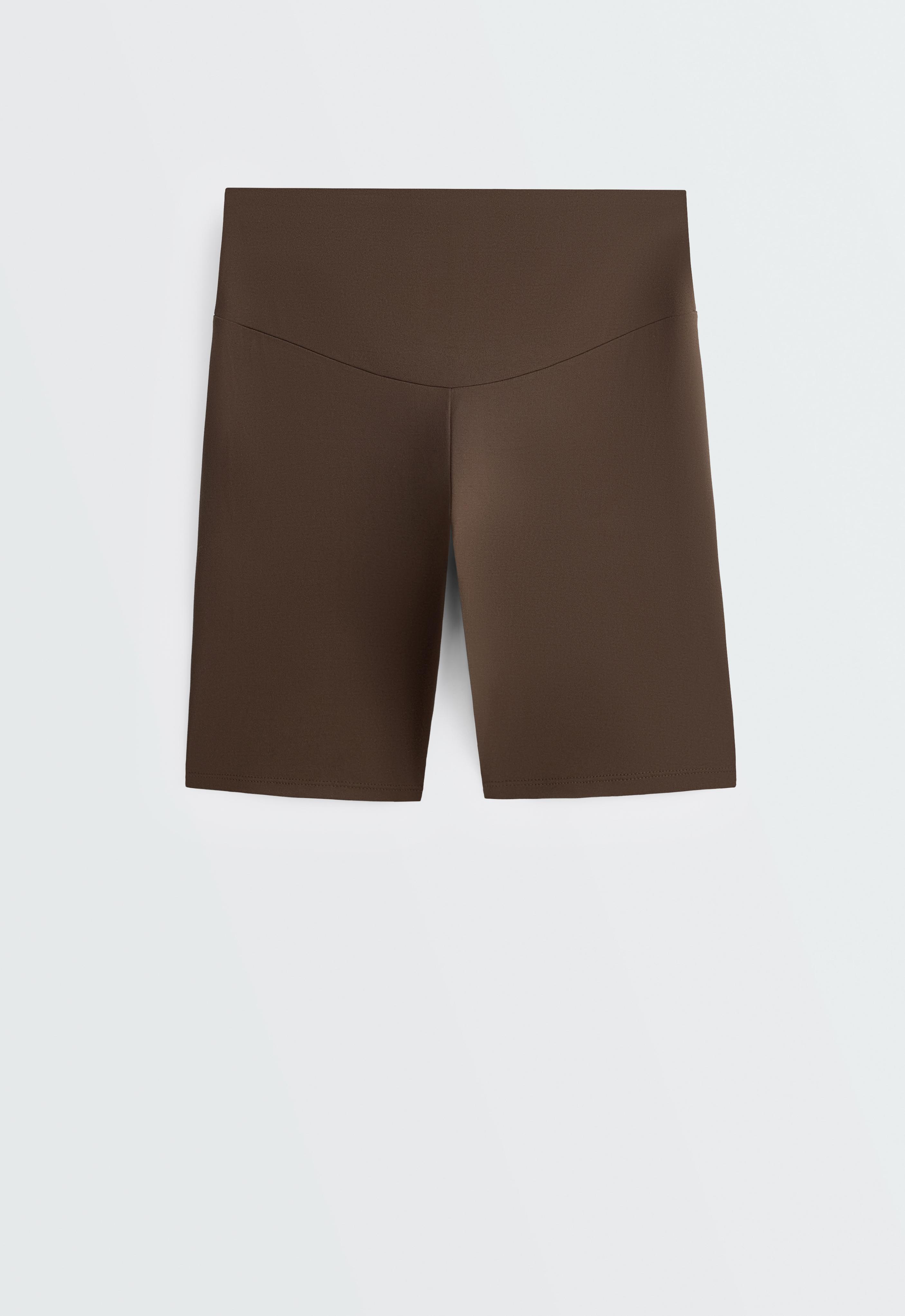 Comfortlux high-rise 20cm biker leggings — DARK BROWN