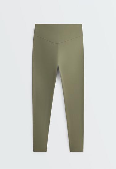 Ankle-length High rise Comfortlux leggings — DARK KHAKI 7