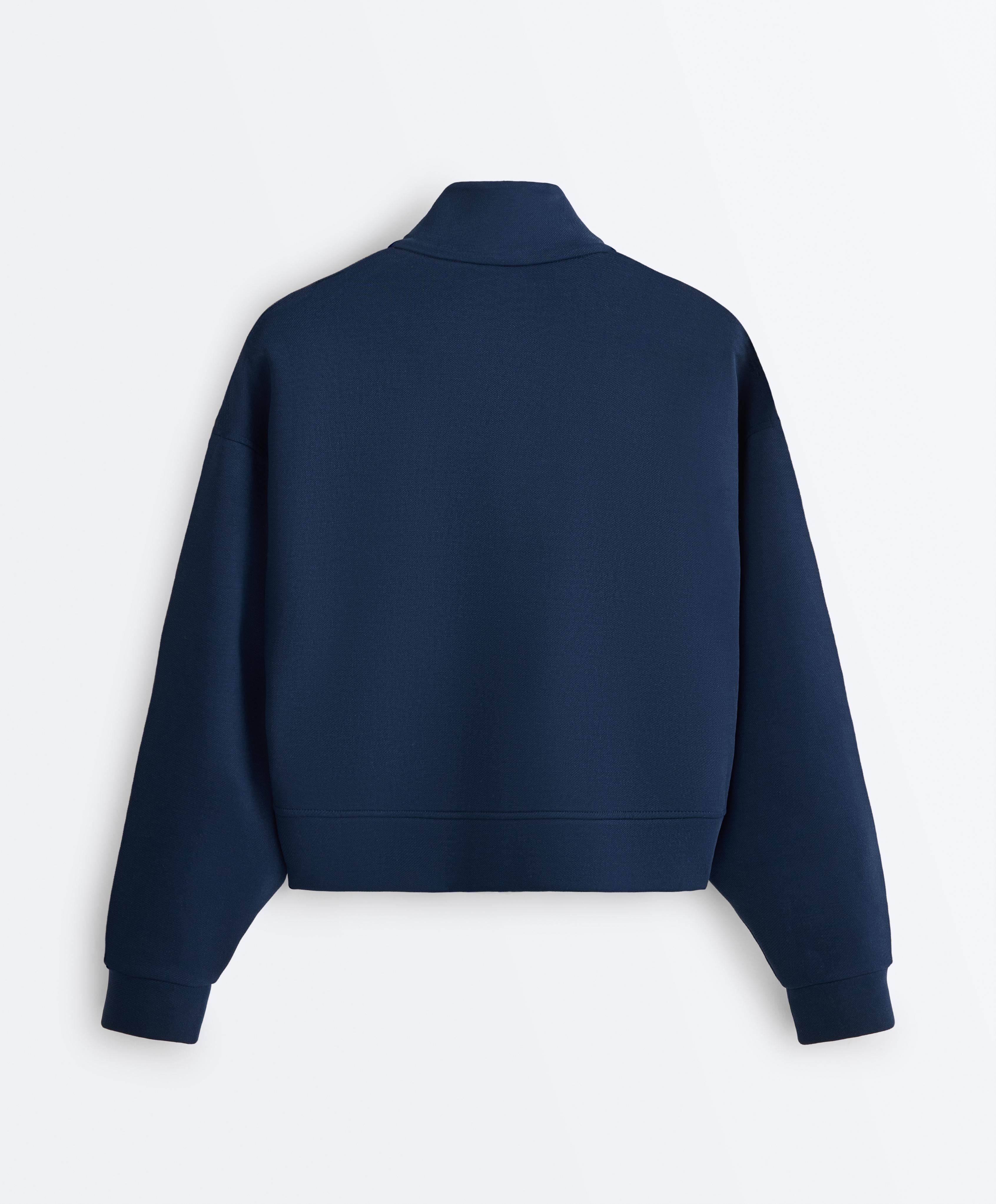 Twill jacket with side stripe — NAVY BLUE