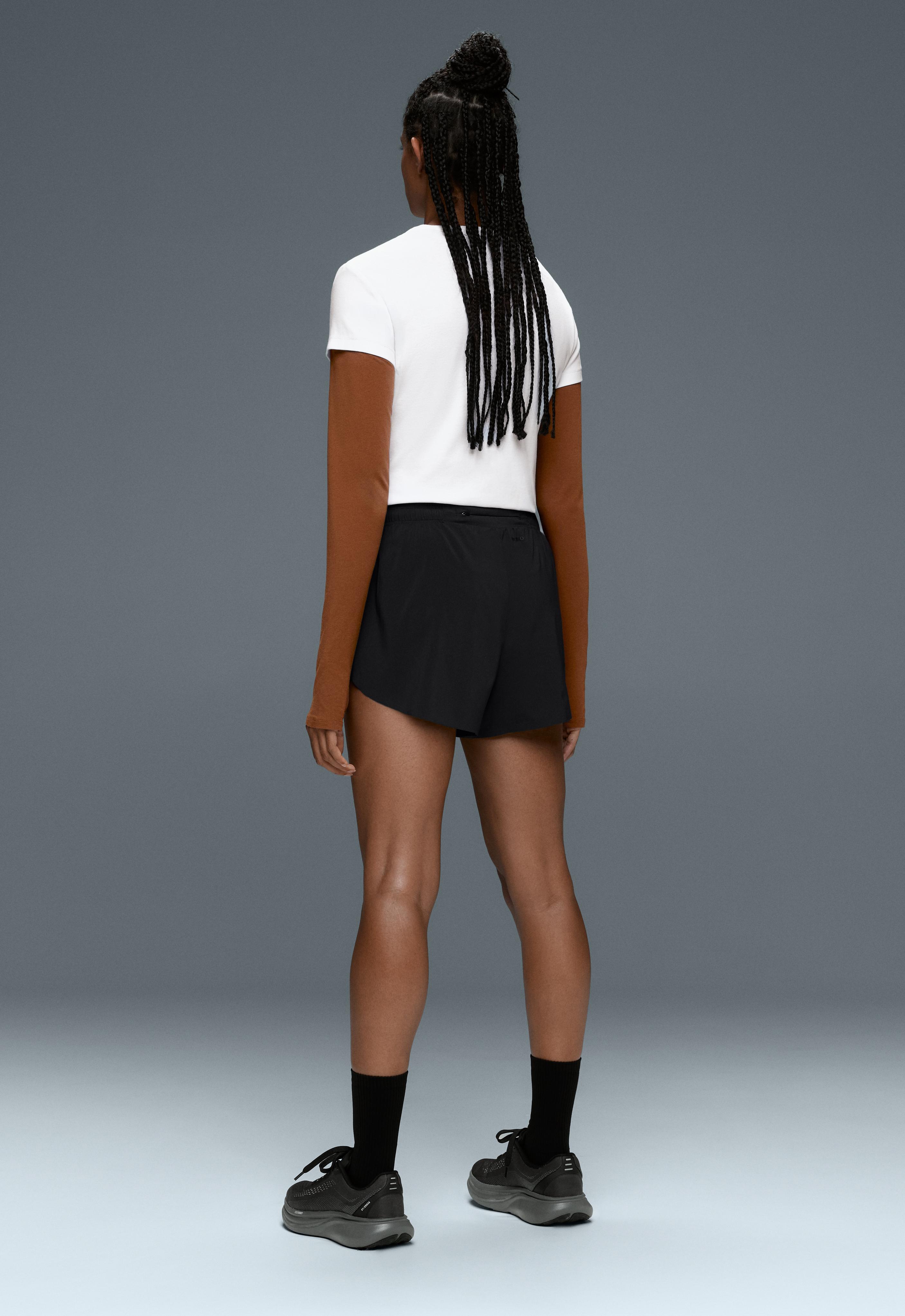 6cm low-rise technical shorts — BLACK